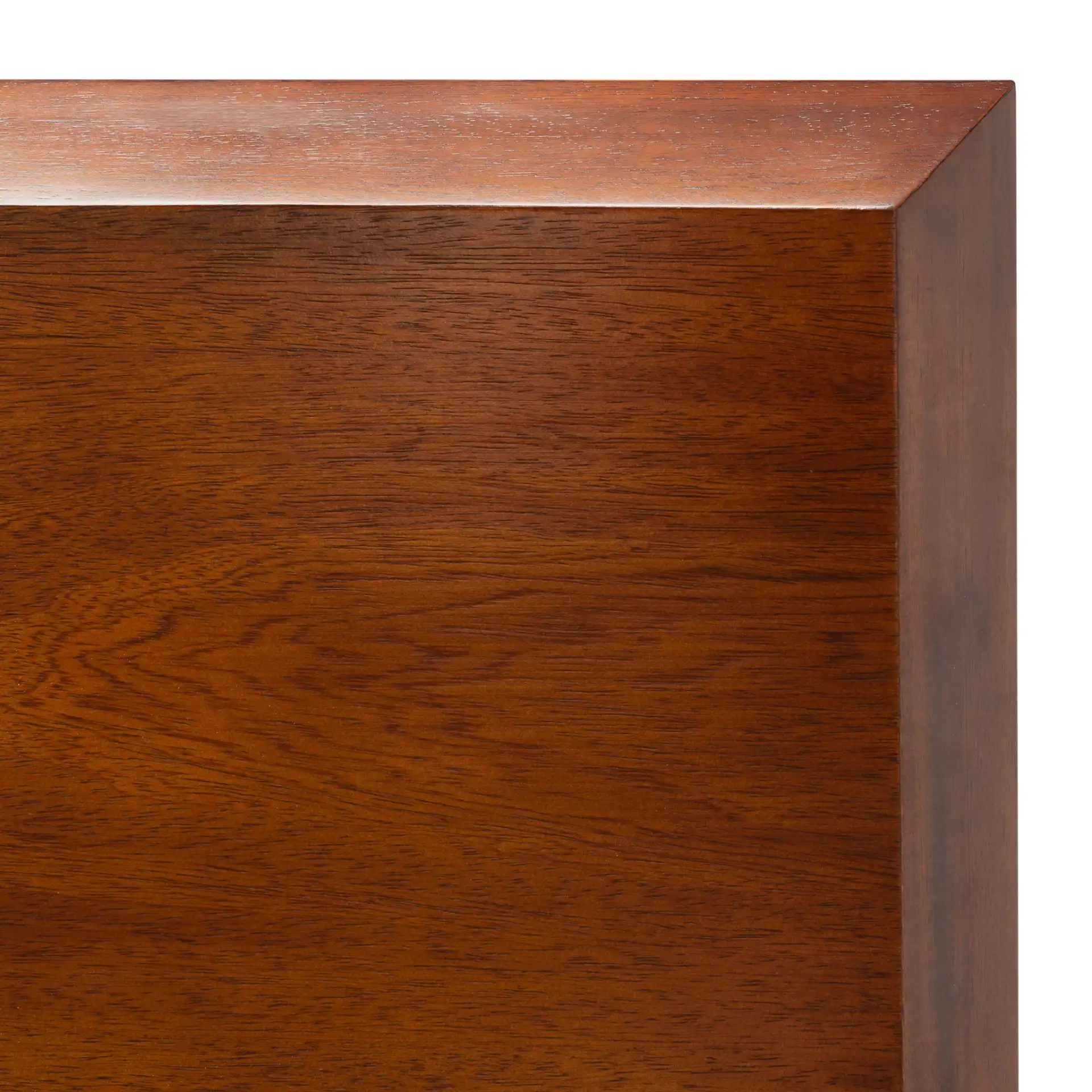 Moxie Mid-Century Bed in Walnut in a styled room