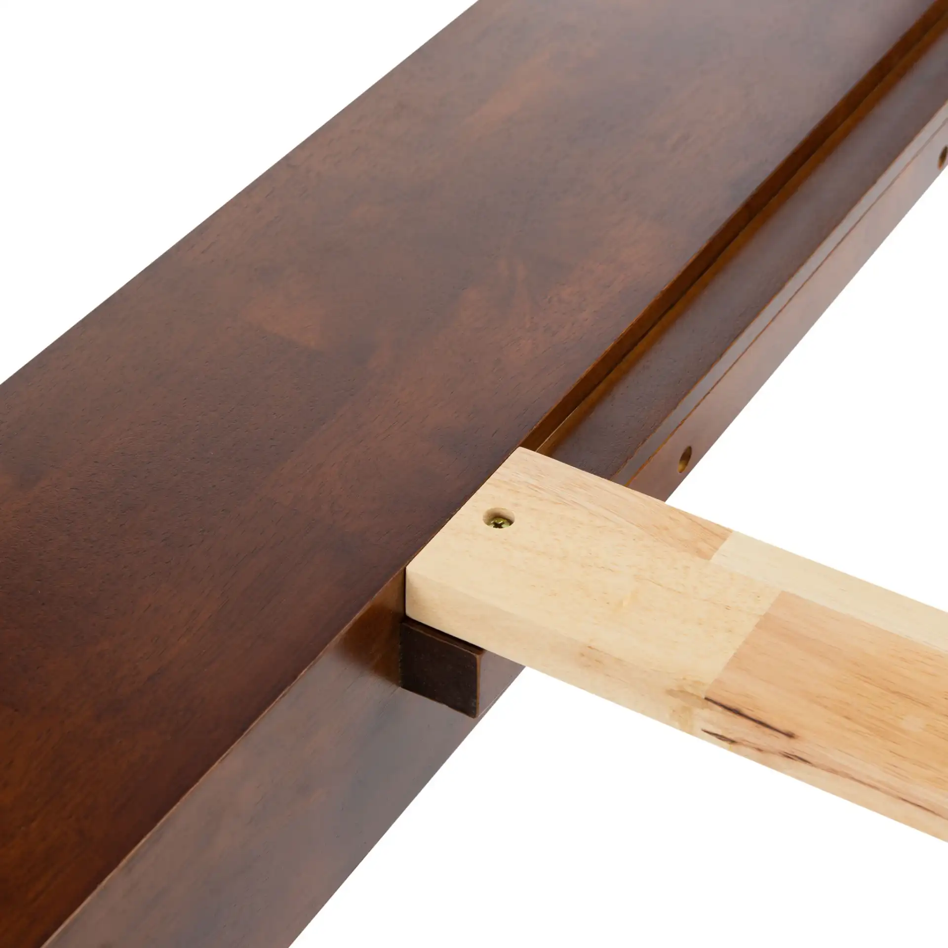 Moxie Mid-Century Bed in Walnut in a styled room