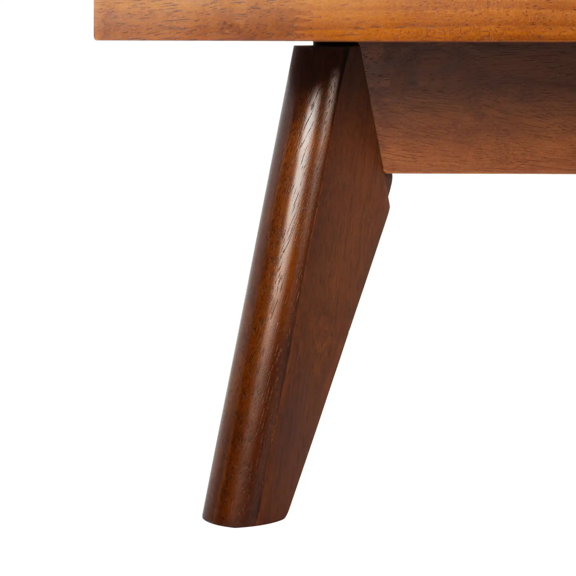 Moxie Mid-Century Bed in Walnut, detail view