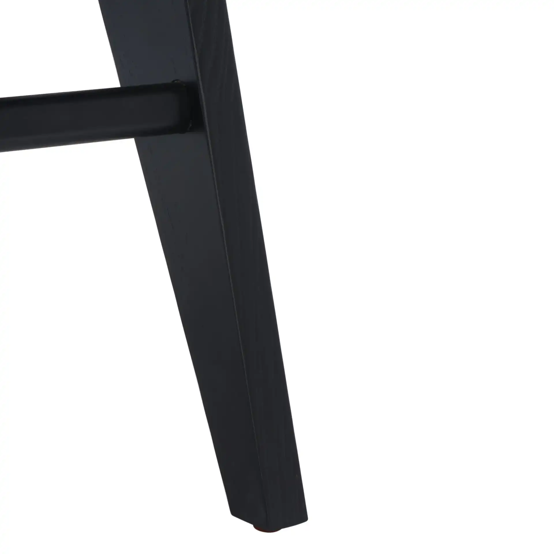 Colette Rattan Counter Stool in Black / Natural, detail view