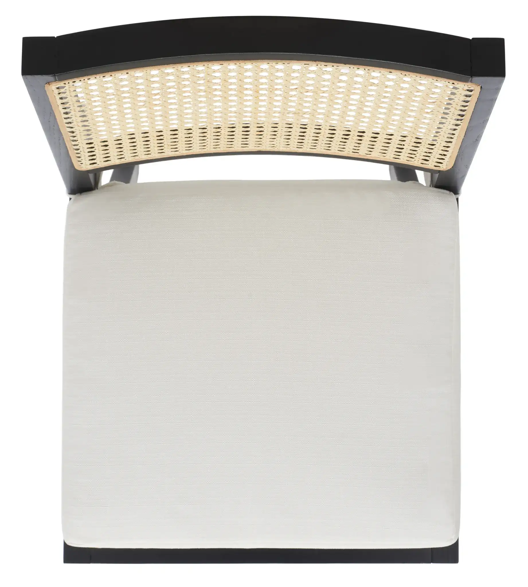 Colette Rattan Barstool in Black / Natural, detail view