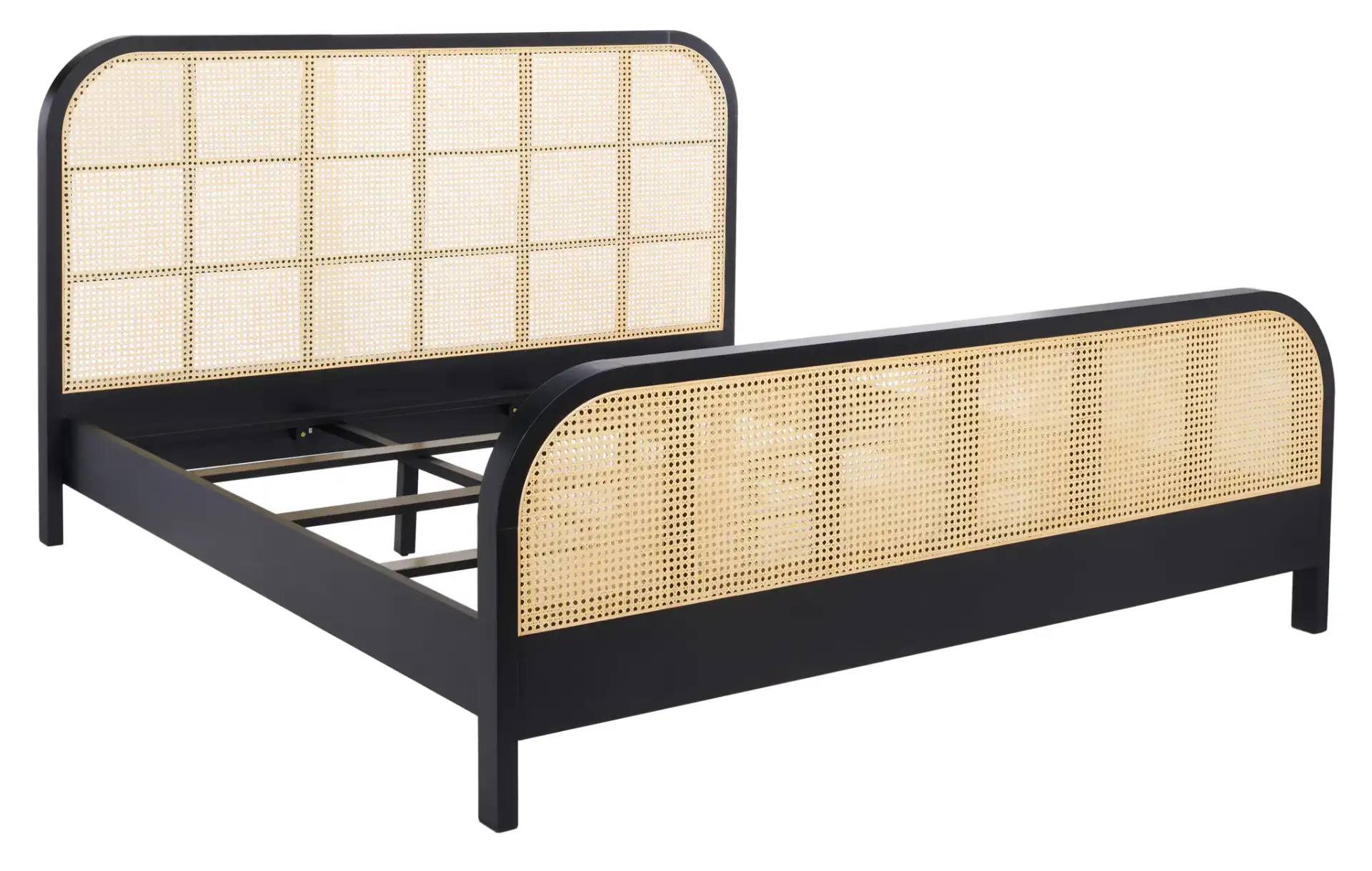 Mcallister Cane Bed in Black / Natural