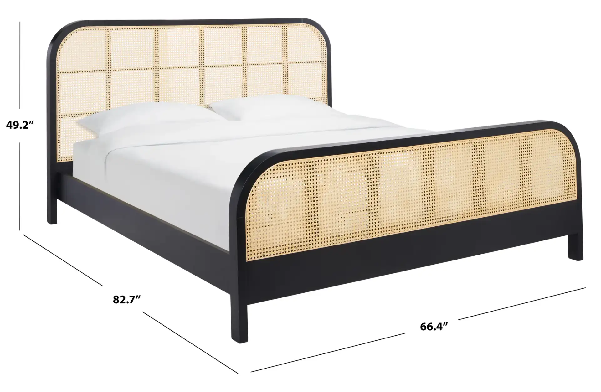 Mcallister Cane Bed in Black / Natural, detail view