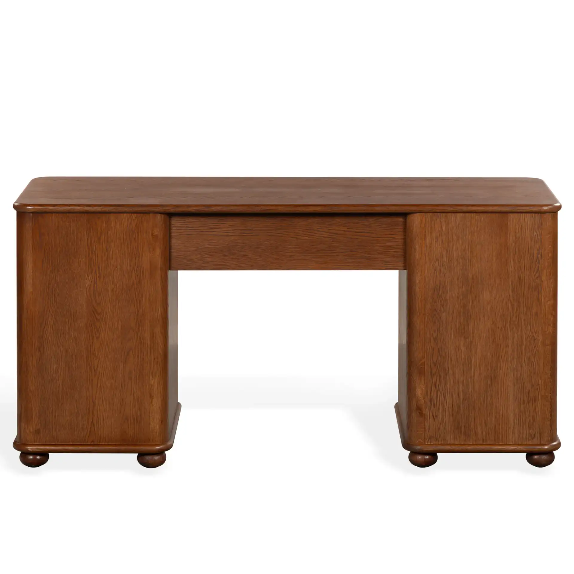 Lorella Wood 60" Desk in Walnut, detail view