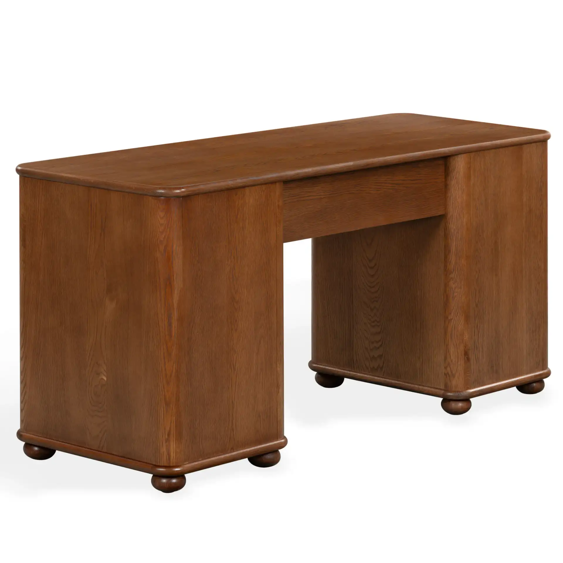 Lorella Wood 60" Desk in Walnut, detail view