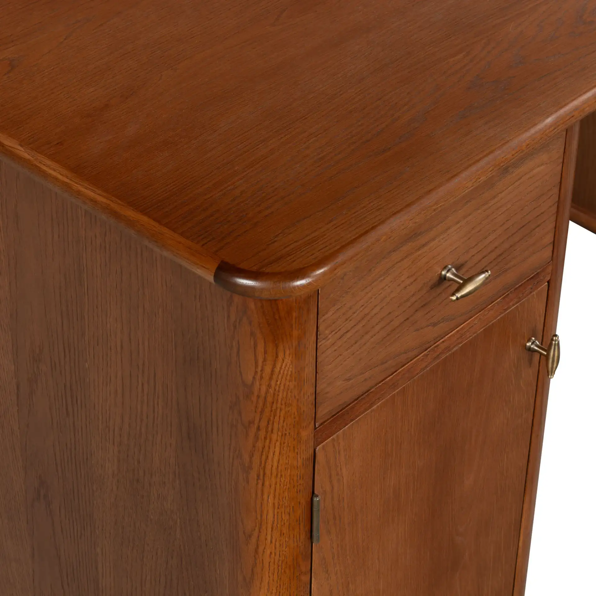 Lorella Wood 60" Desk in Walnut in a styled room