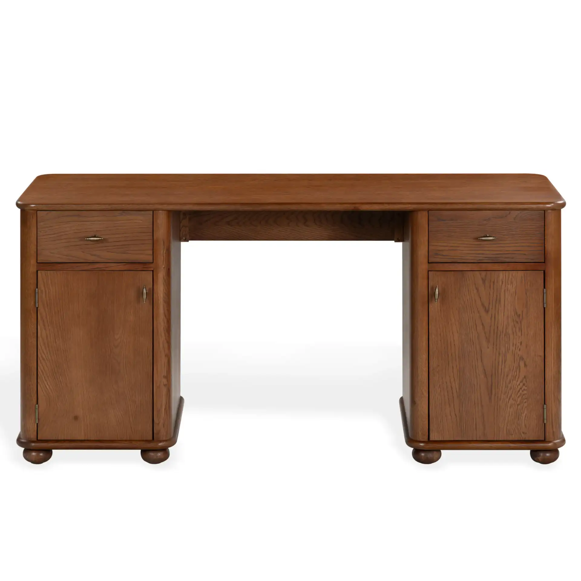 Lorella Wood 60" Desk in Walnut, detail view