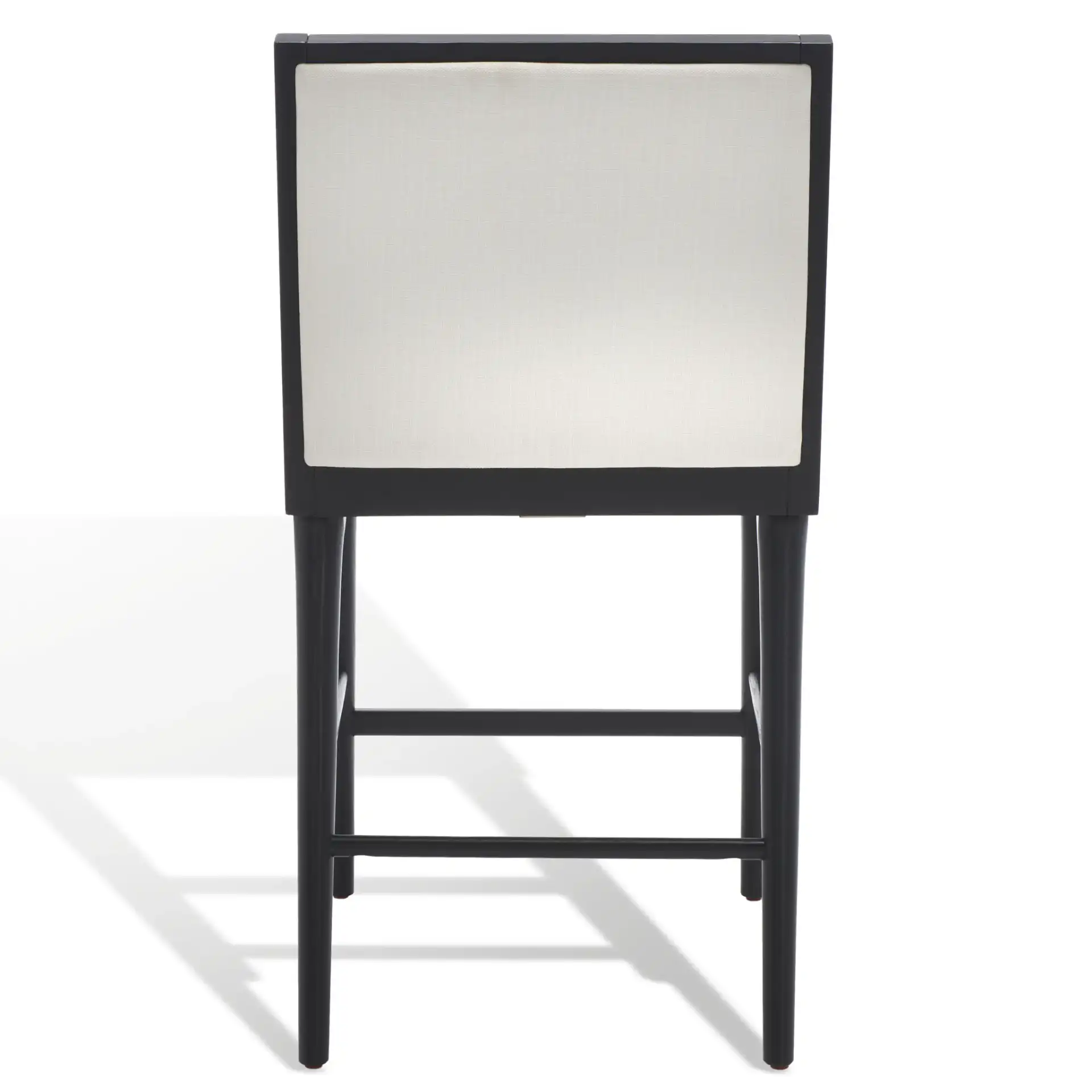 Laycee Linen Counter Stool (Set of 2) in Black / White, detail view