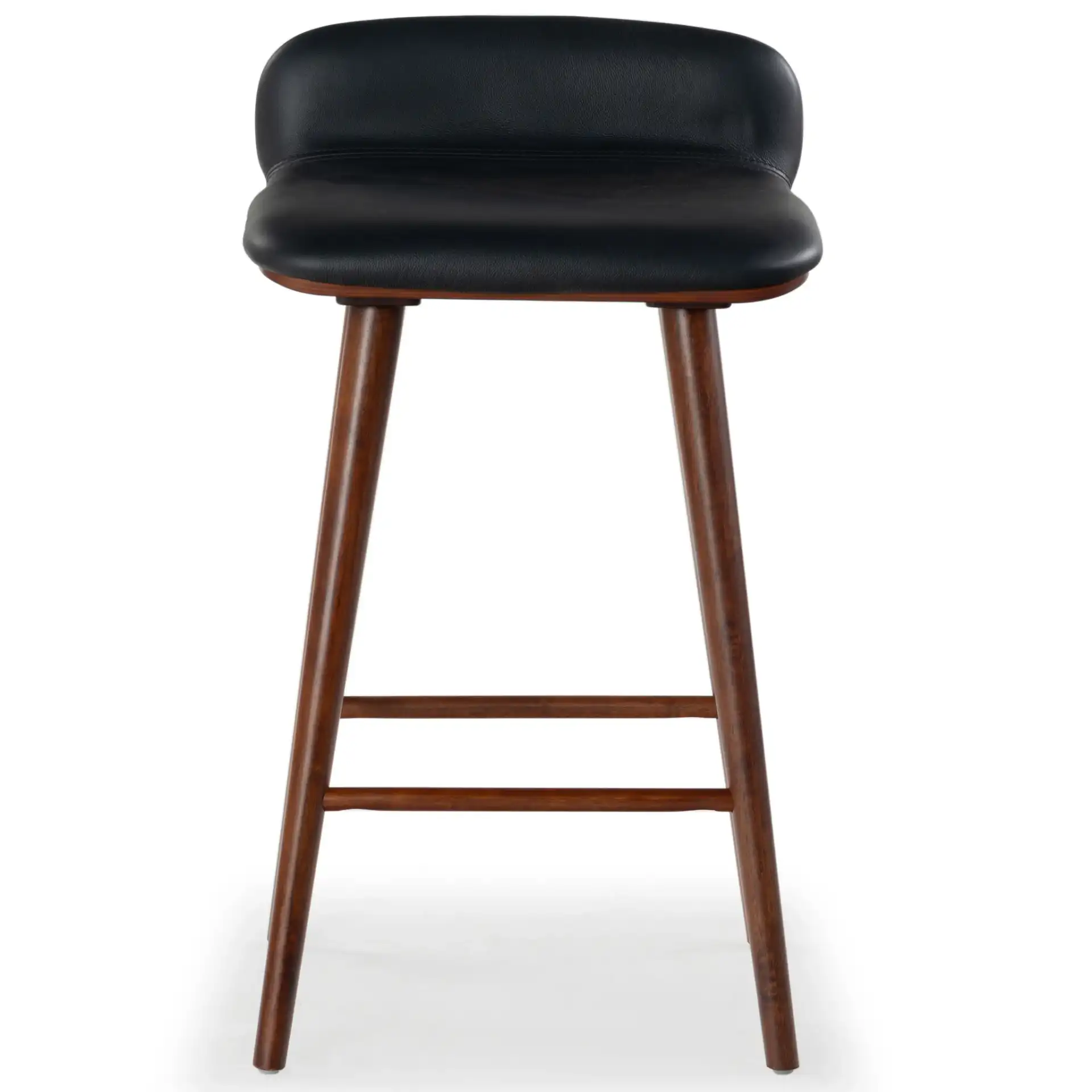 Tazmyn Counter Stool in Brown / Walnut, detail view