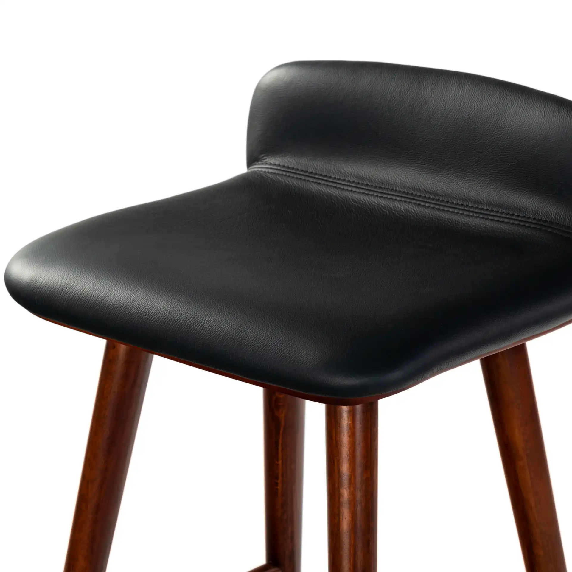 Tazmyn Barstool in Black / Walnut in a styled room