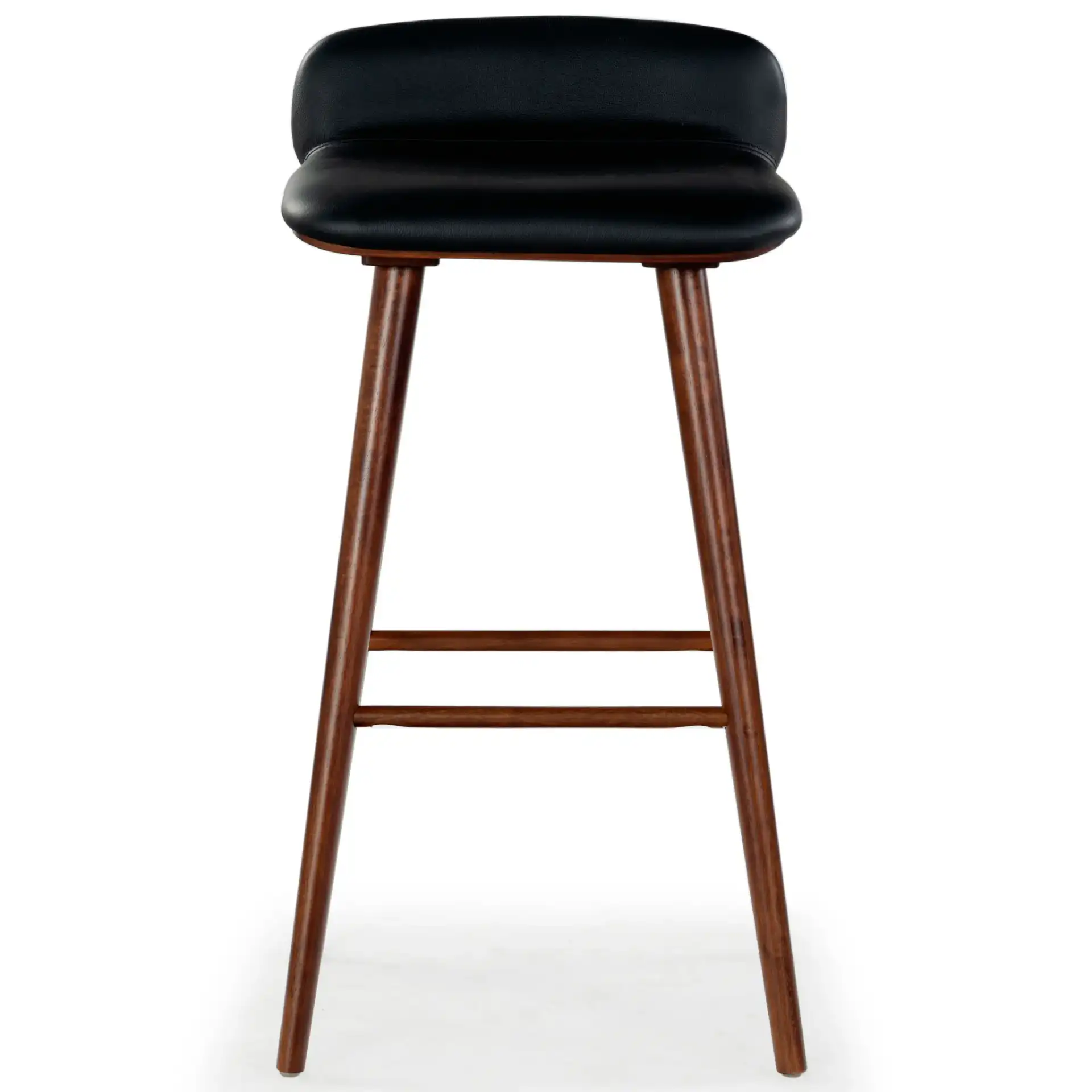 Tazmyn Barstool in Black / Walnut, detail view