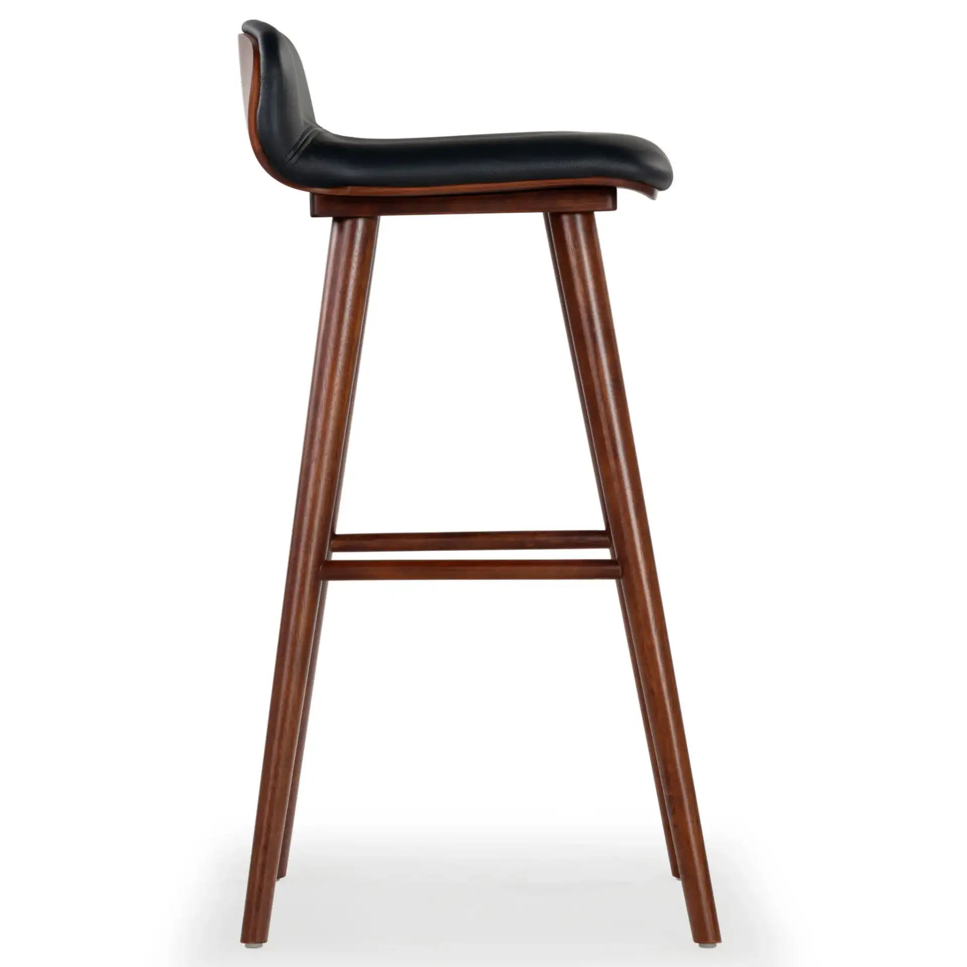 Tazmyn Barstool in Black / Walnut, detail view
