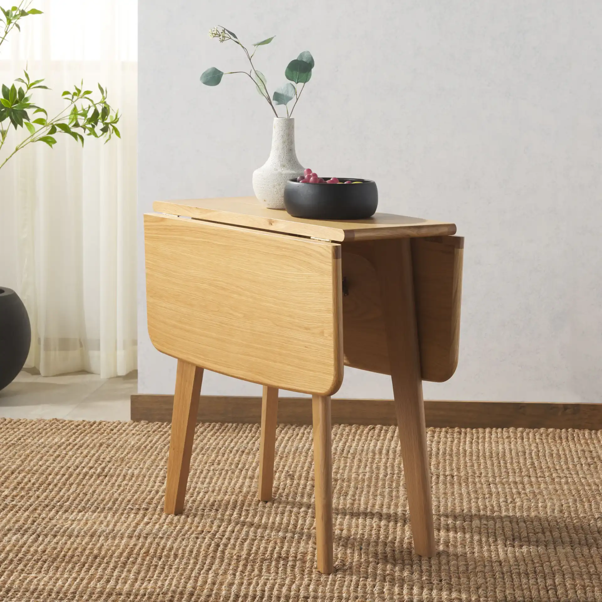 Calverton Gateleg Dining Table in Natural in a styled room
