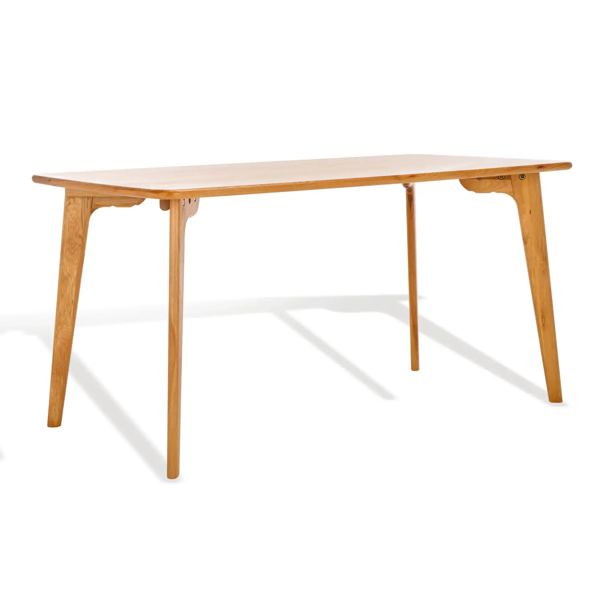 Calverton Wood Dining Table in Natural, detail view