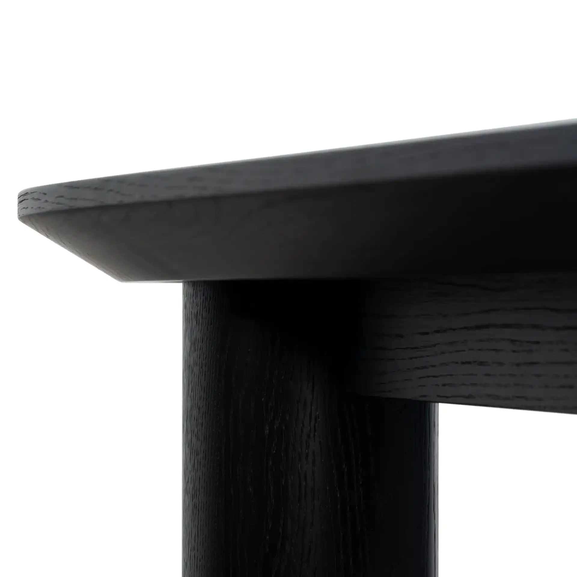 Sofiette Oval Dining Table in Black in a styled room