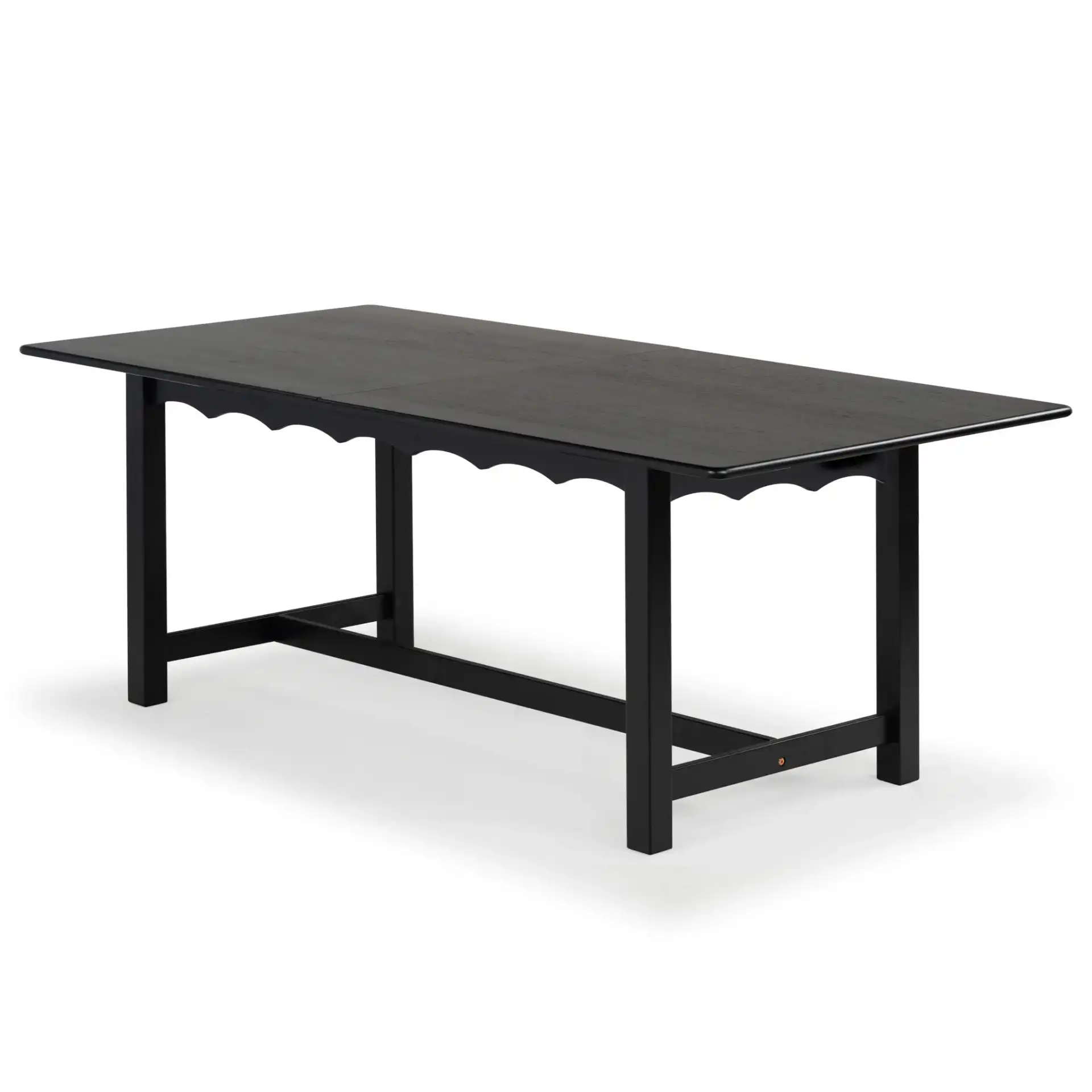 Rhylee Extendable Dining Table in Black, detail view