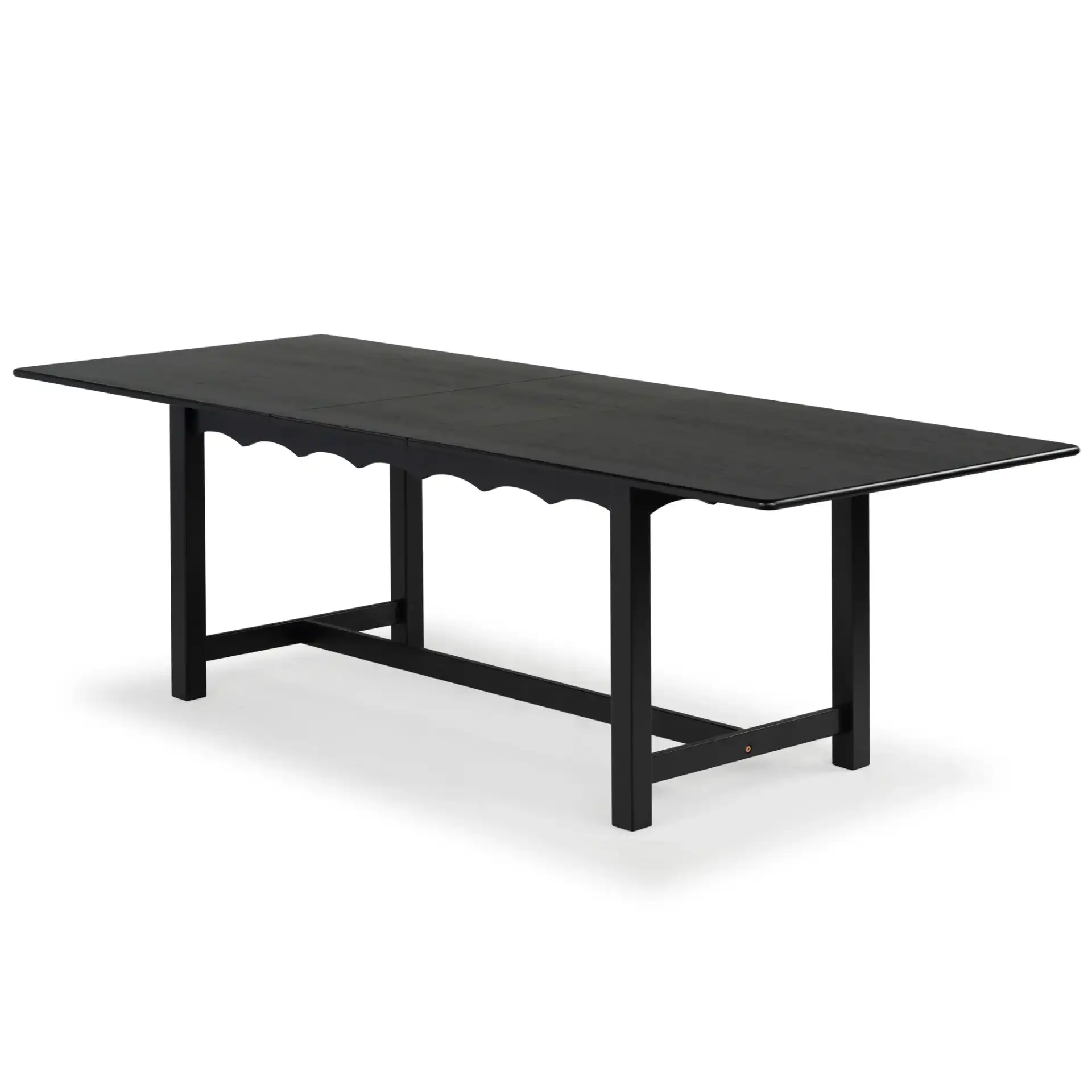 Rhylee Extendable Dining Table in Black, detail view