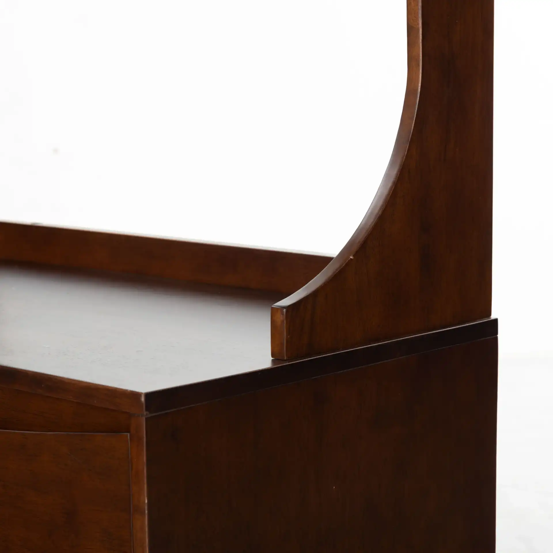 Pitta Wood One-Drawer Hall Tree in Walnut / Gold in a styled room