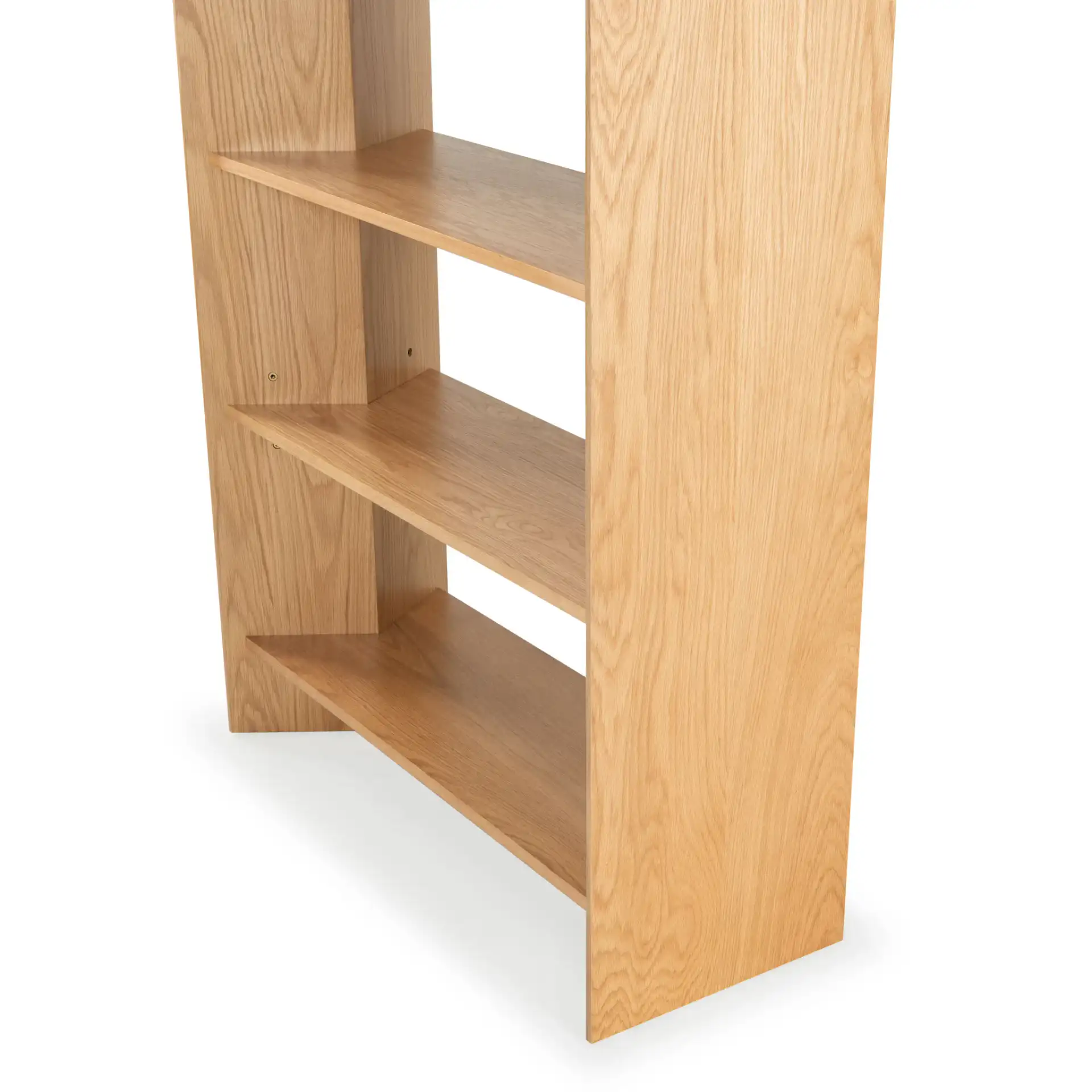 Norrington Five-Shelf Bookshelf in Natural in a styled room