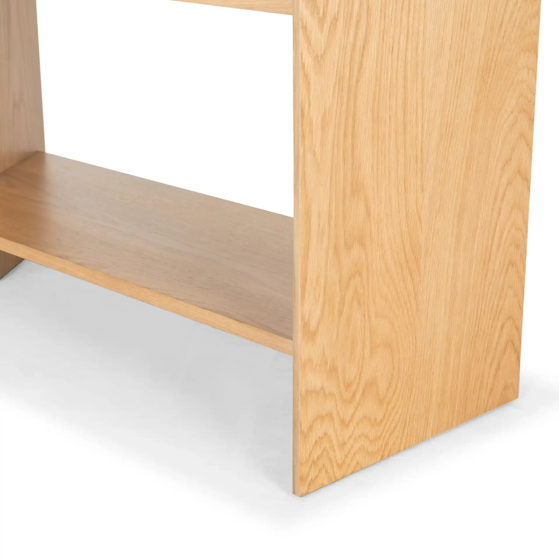 Norrington Five-Shelf Bookshelf in Natural in a styled room