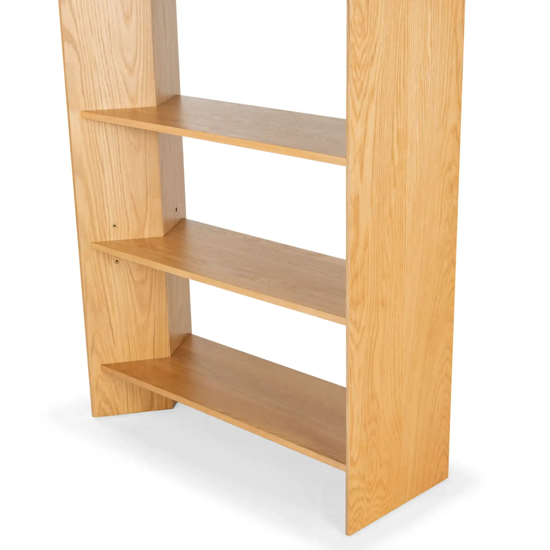 Norrington Five-Shelf Bookshelf in Natural in a styled room