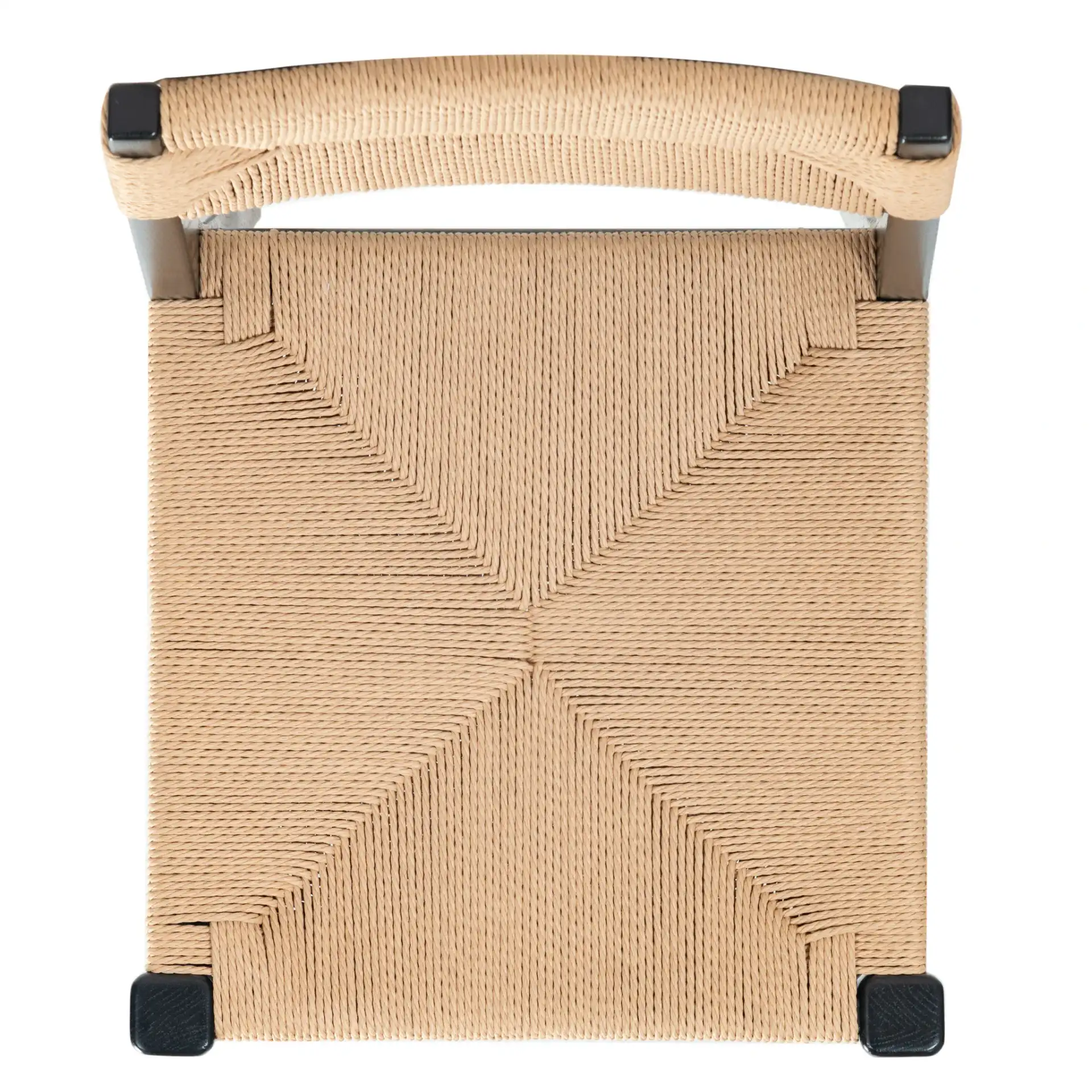 Cody Rattan Counter Stool in Black / Natural, detail view