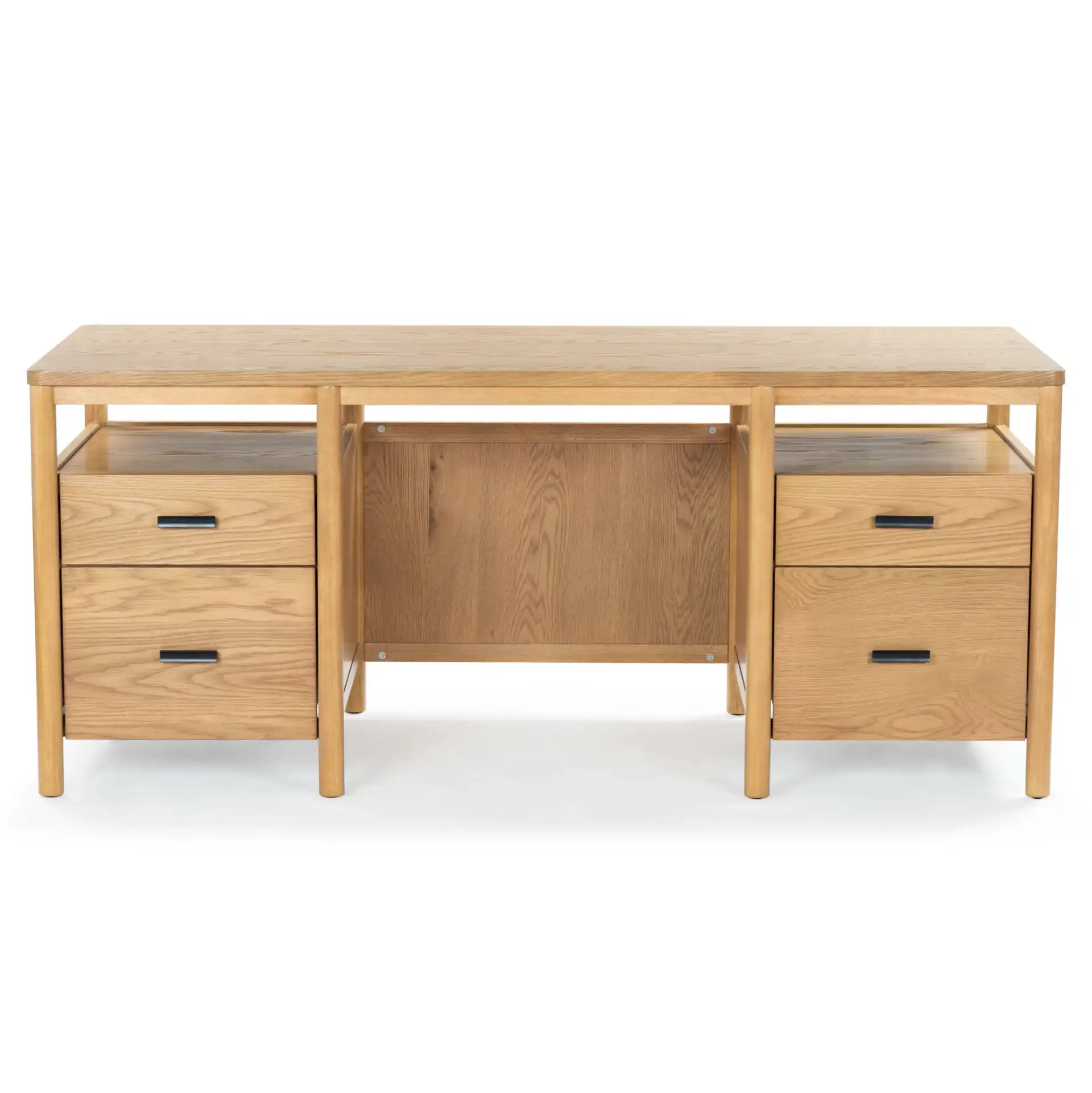 Jaylessa Wood 4 Drawer Desk in Black, detail view