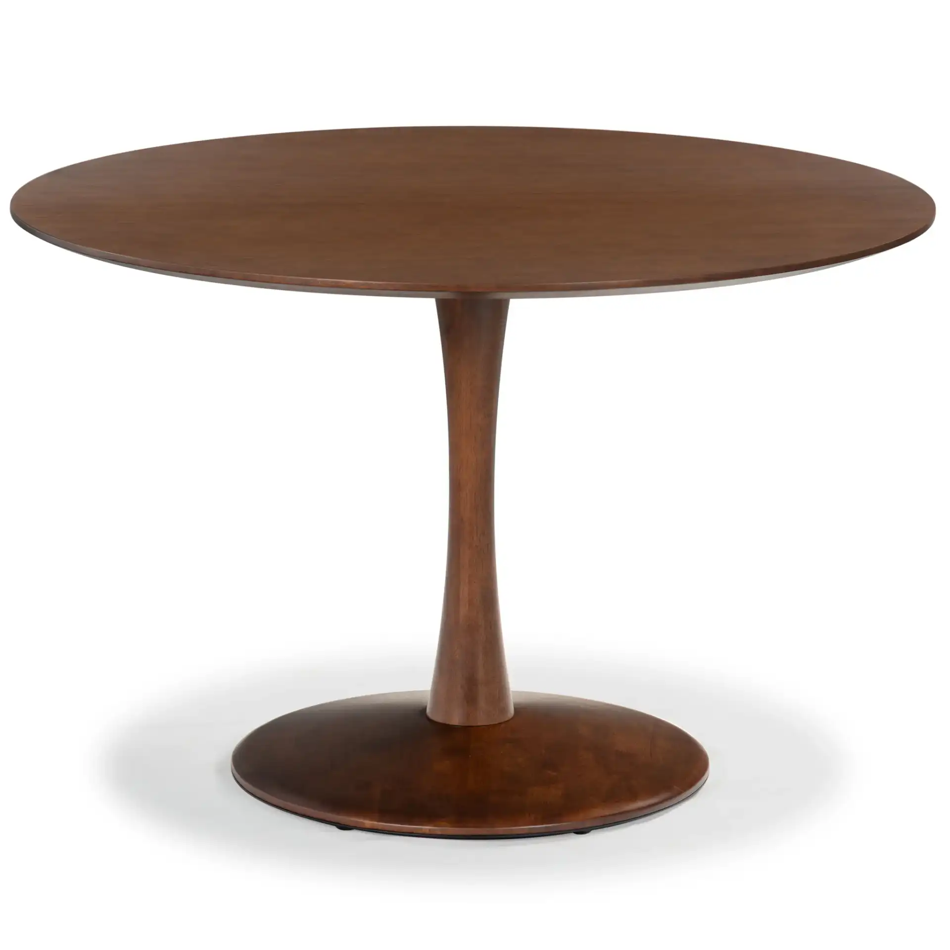 Lisette Round Dining Table in Walnut, detail view