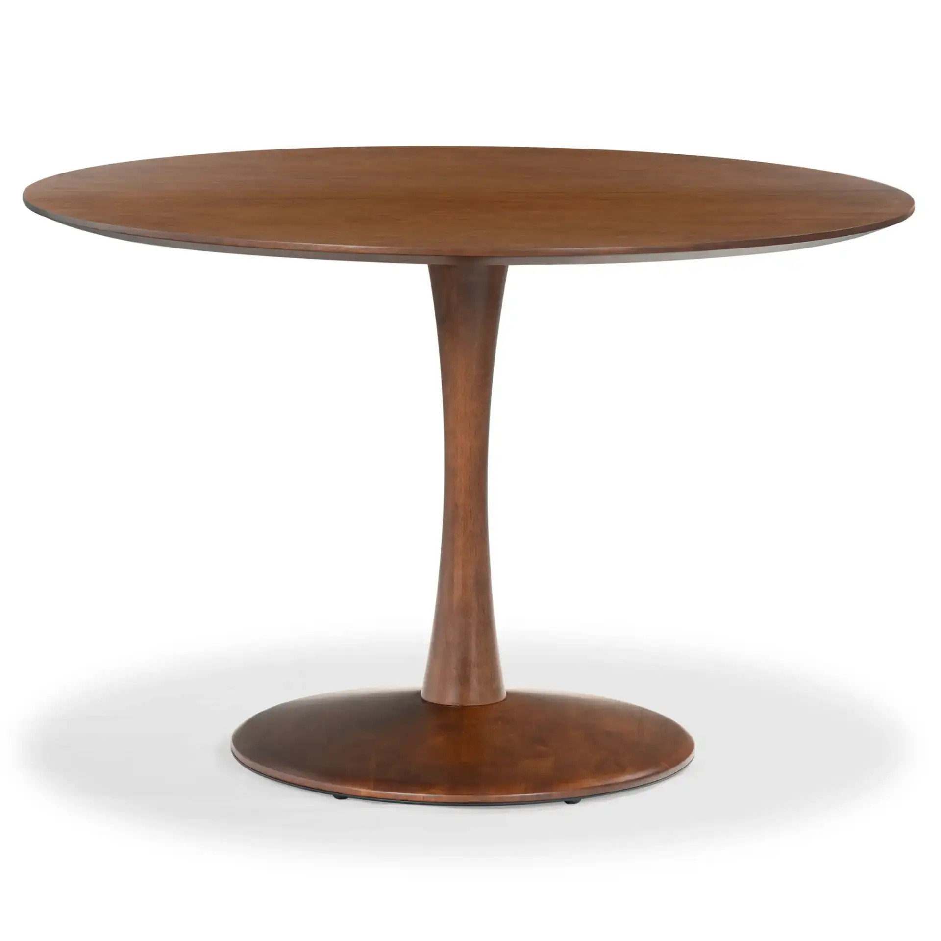 Lisette Round Dining Table in Walnut, detail view