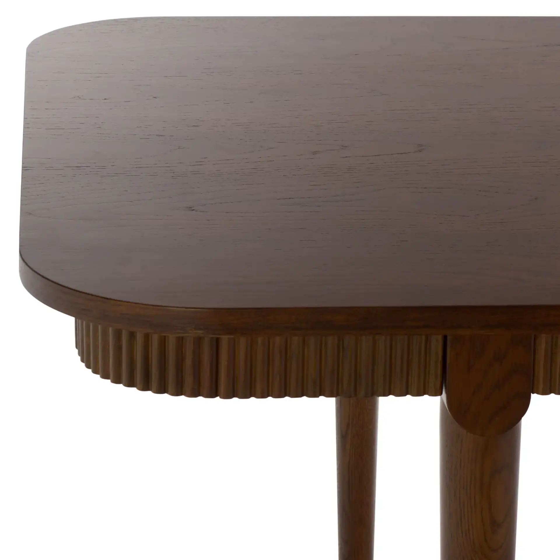 Kaylenne 90" Dining Table in Walnut / Brass in a styled room