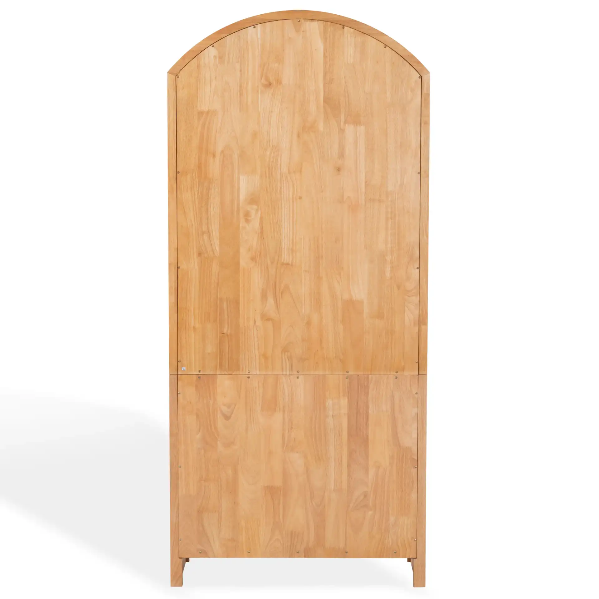 Elladora Ribbed Wood Bookcase in Natural / Black, detail view
