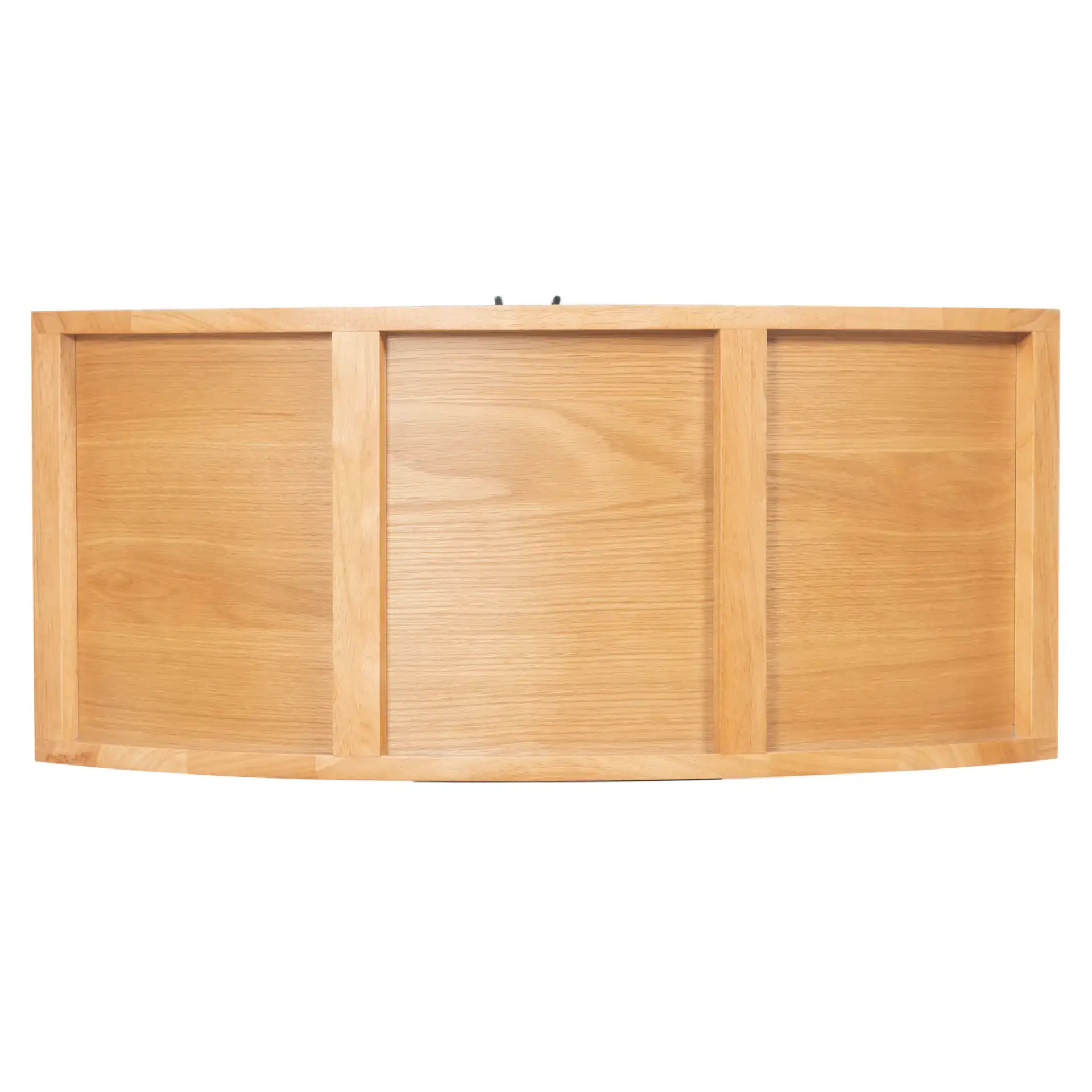 Elladora Ribbed Wood Bookcase in Natural / Black, detail view