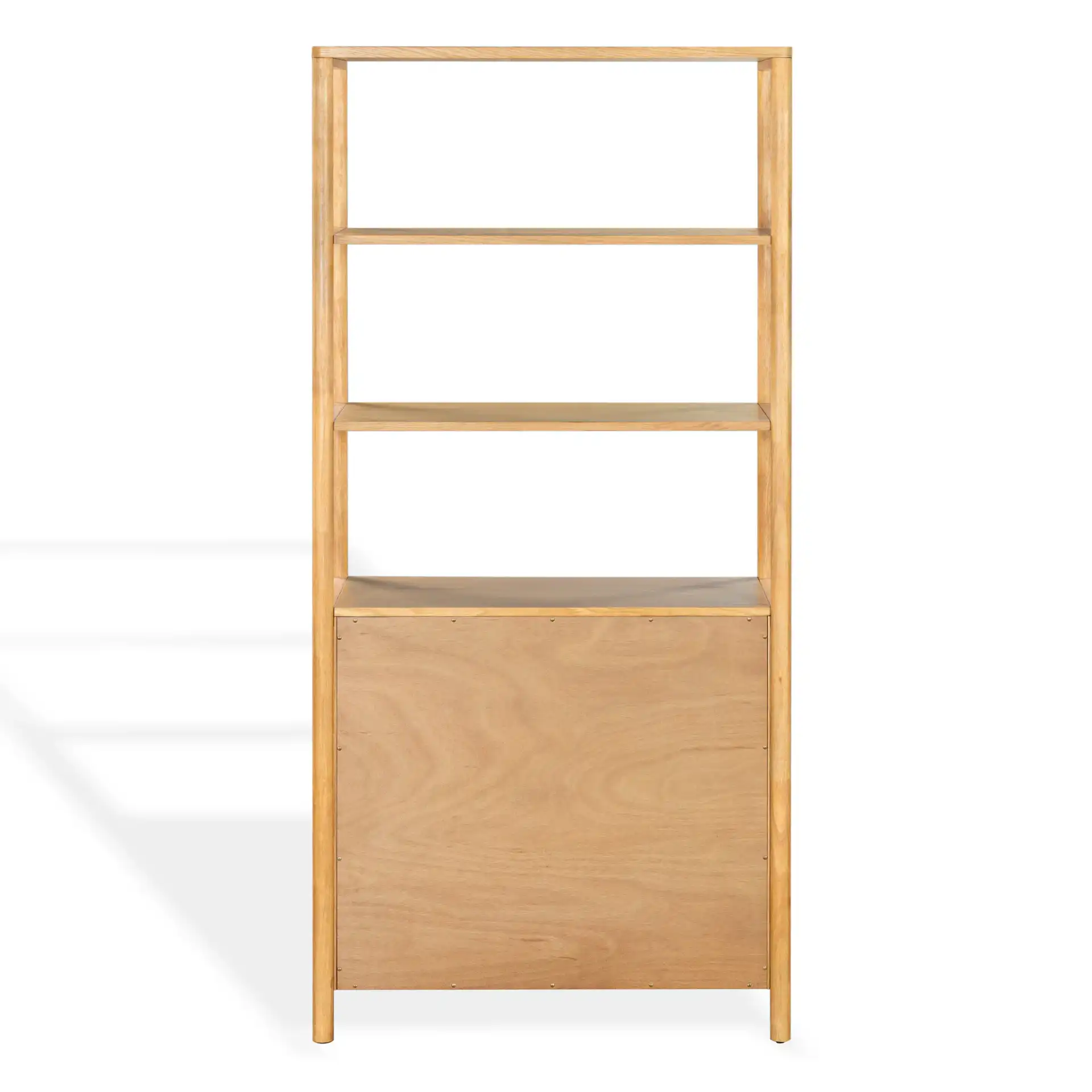 Jaylessa 5 Shelf Wood Bookcase in Natural, detail view