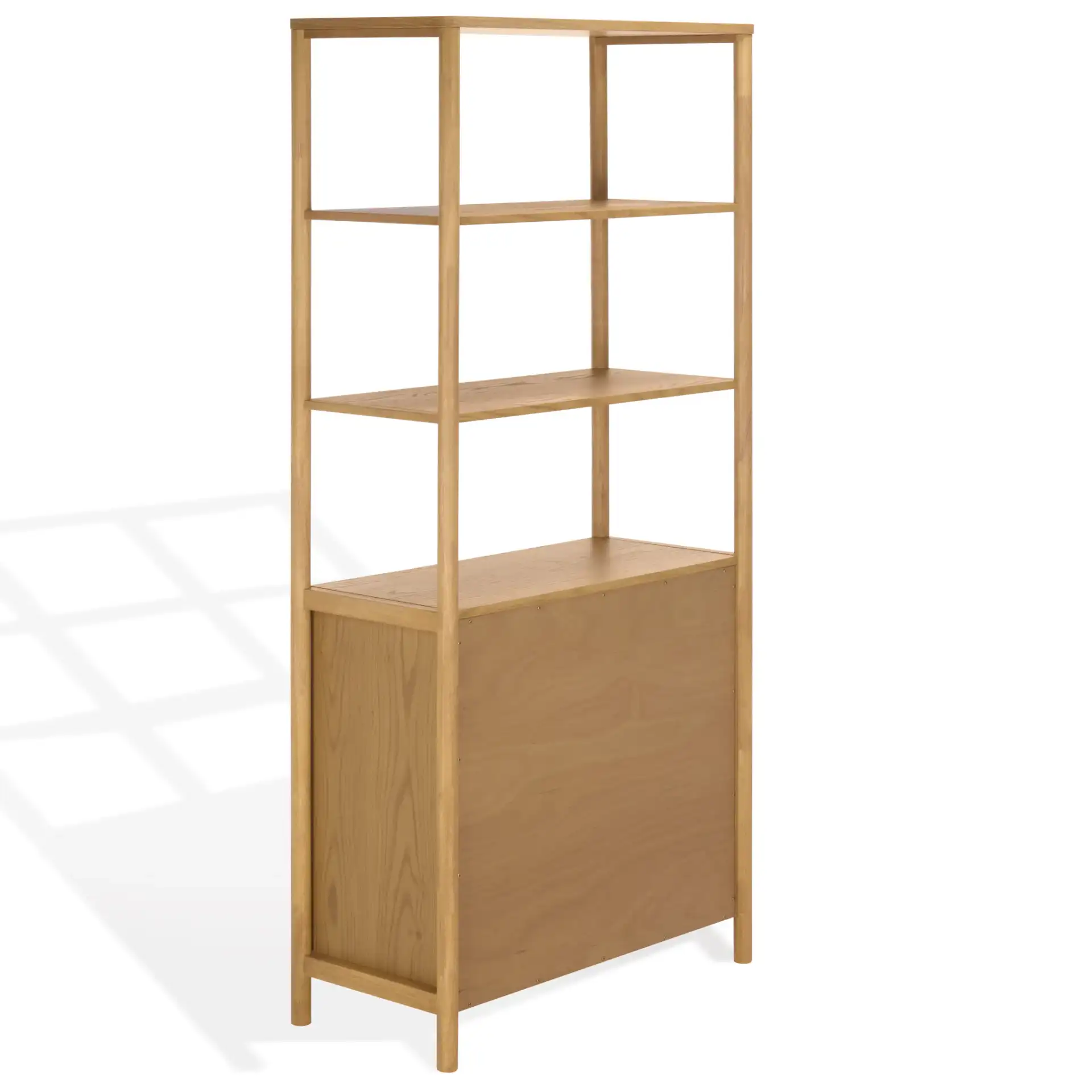 Jaylessa 5 Shelf Wood Bookcase in Natural, detail view