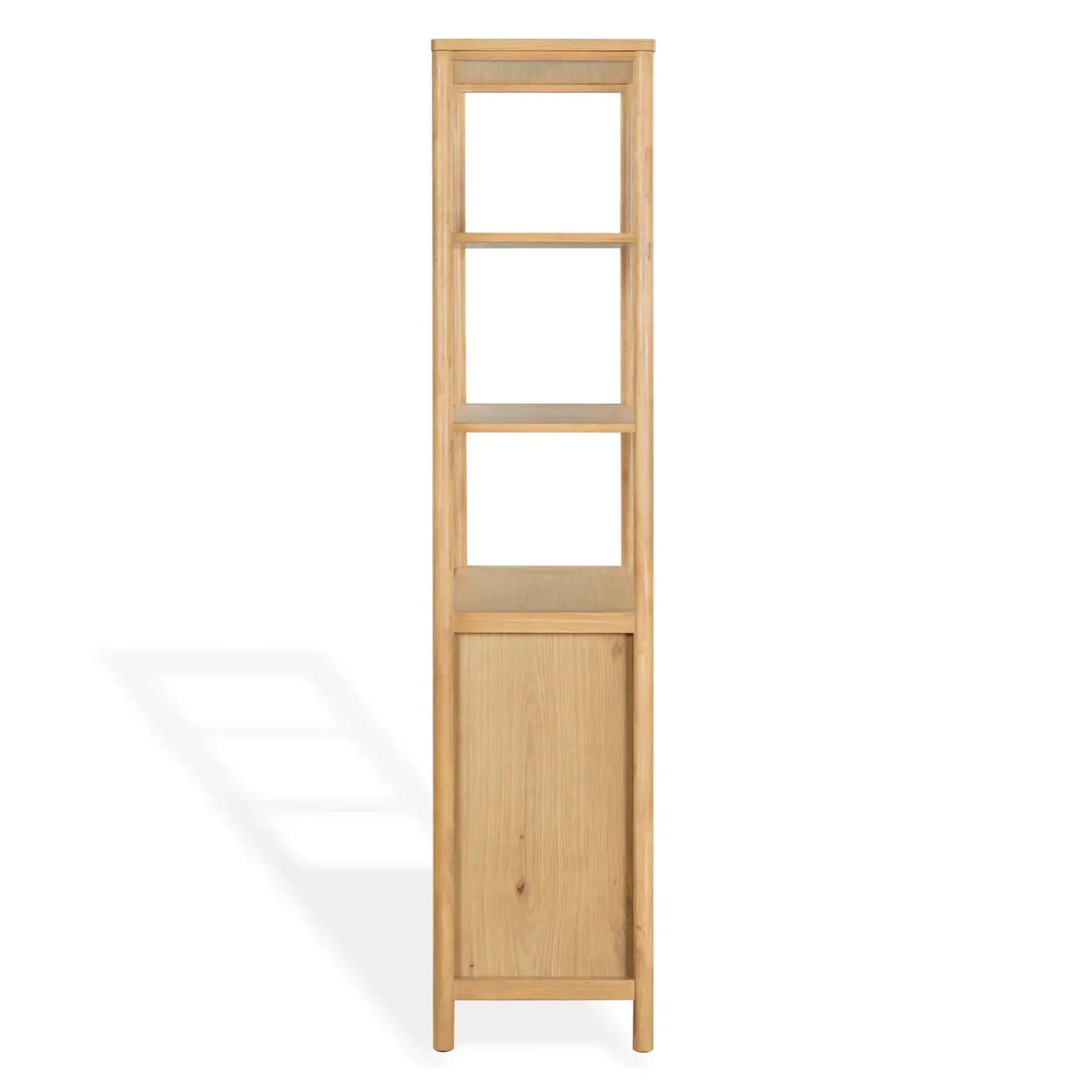 Jaylessa 5 Shelf Wood Bookcase in Natural, detail view