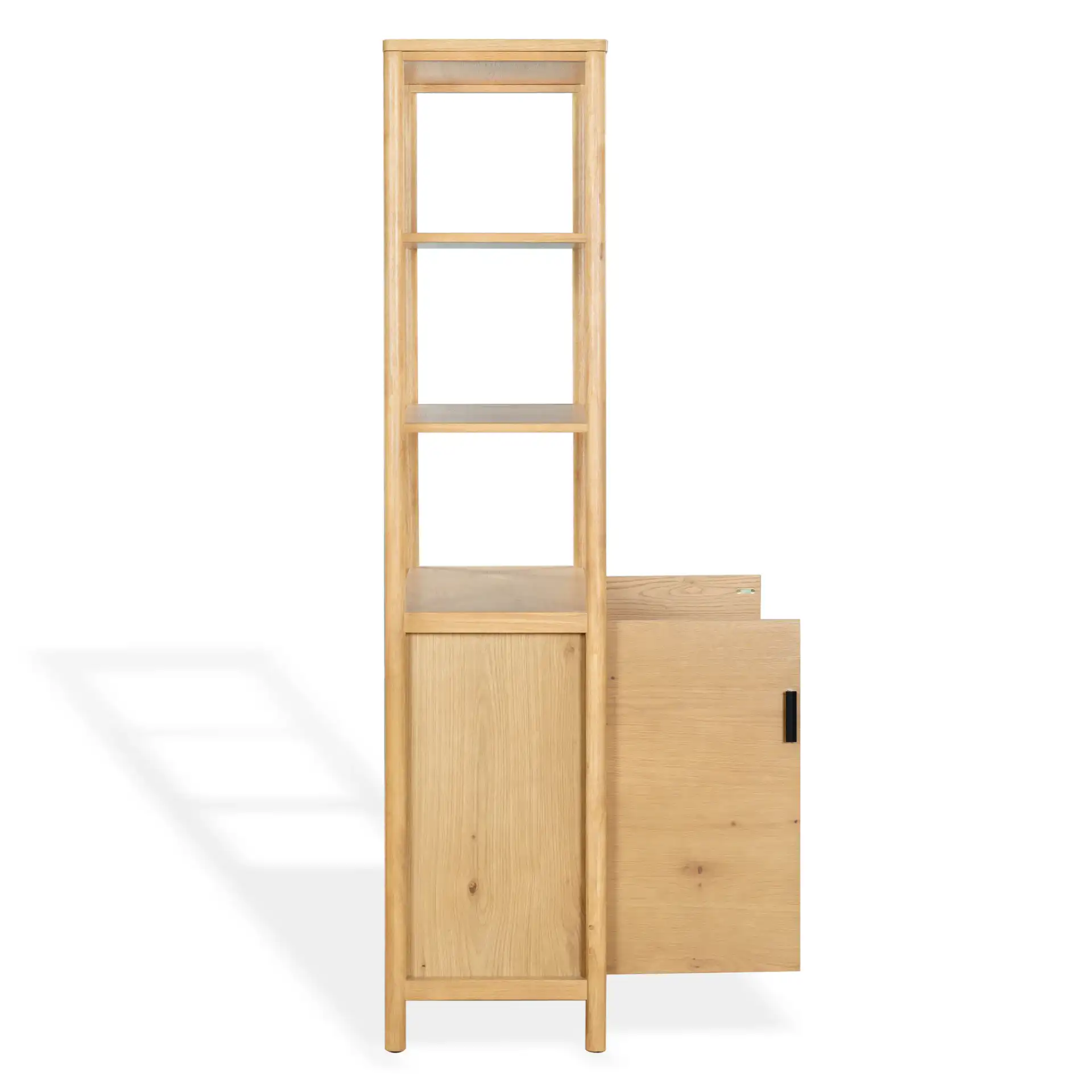 Jaylessa 5 Shelf Wood Bookcase in Natural, detail view