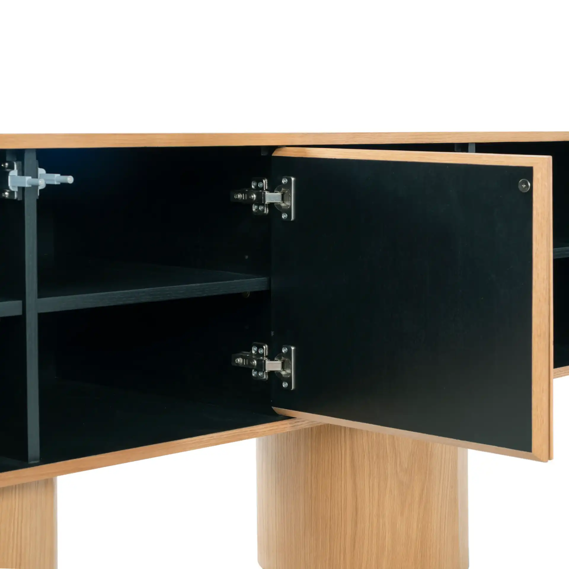 Alberti Wood Sideboard in Natural in a styled room