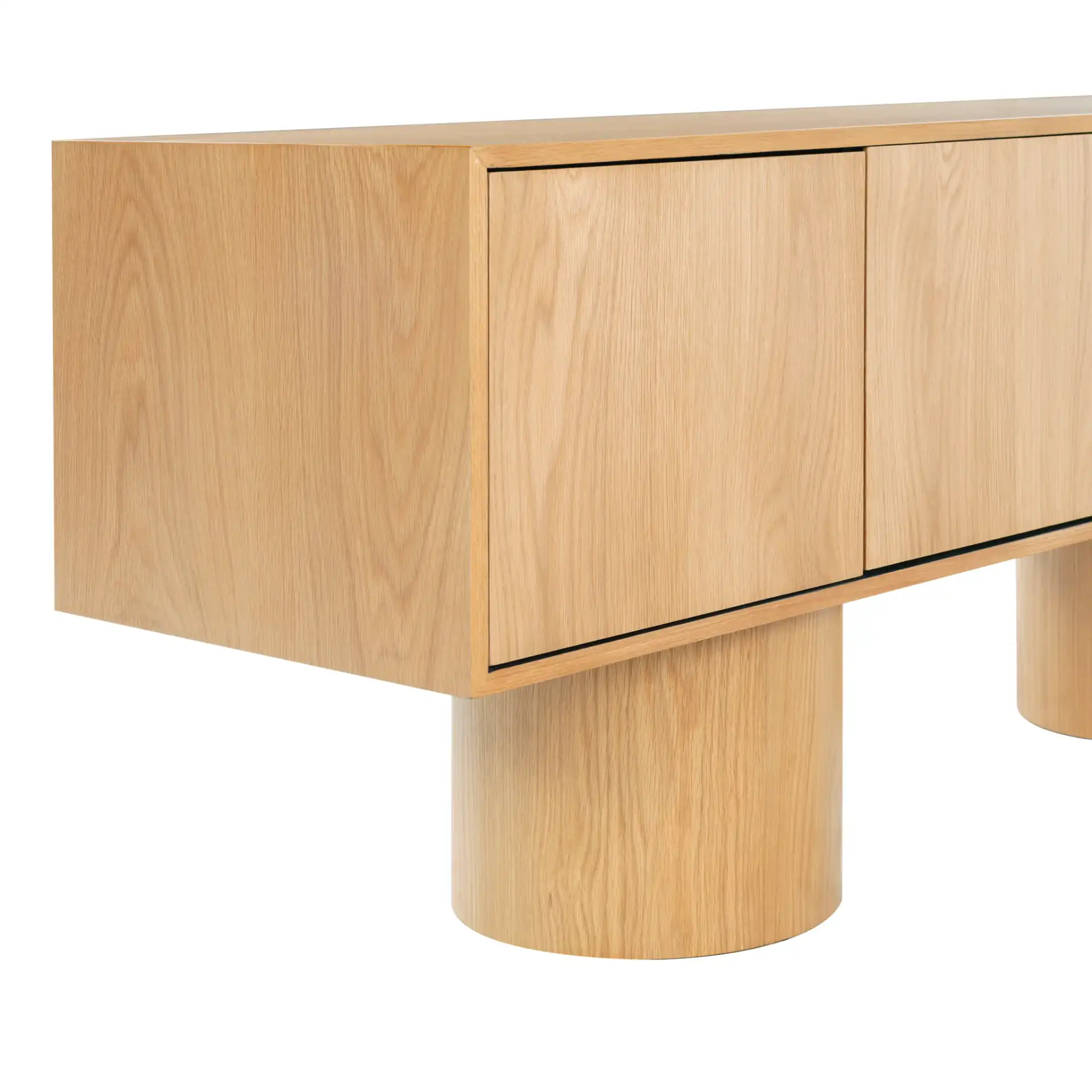 Alberti Wood Sideboard in Natural in a styled room