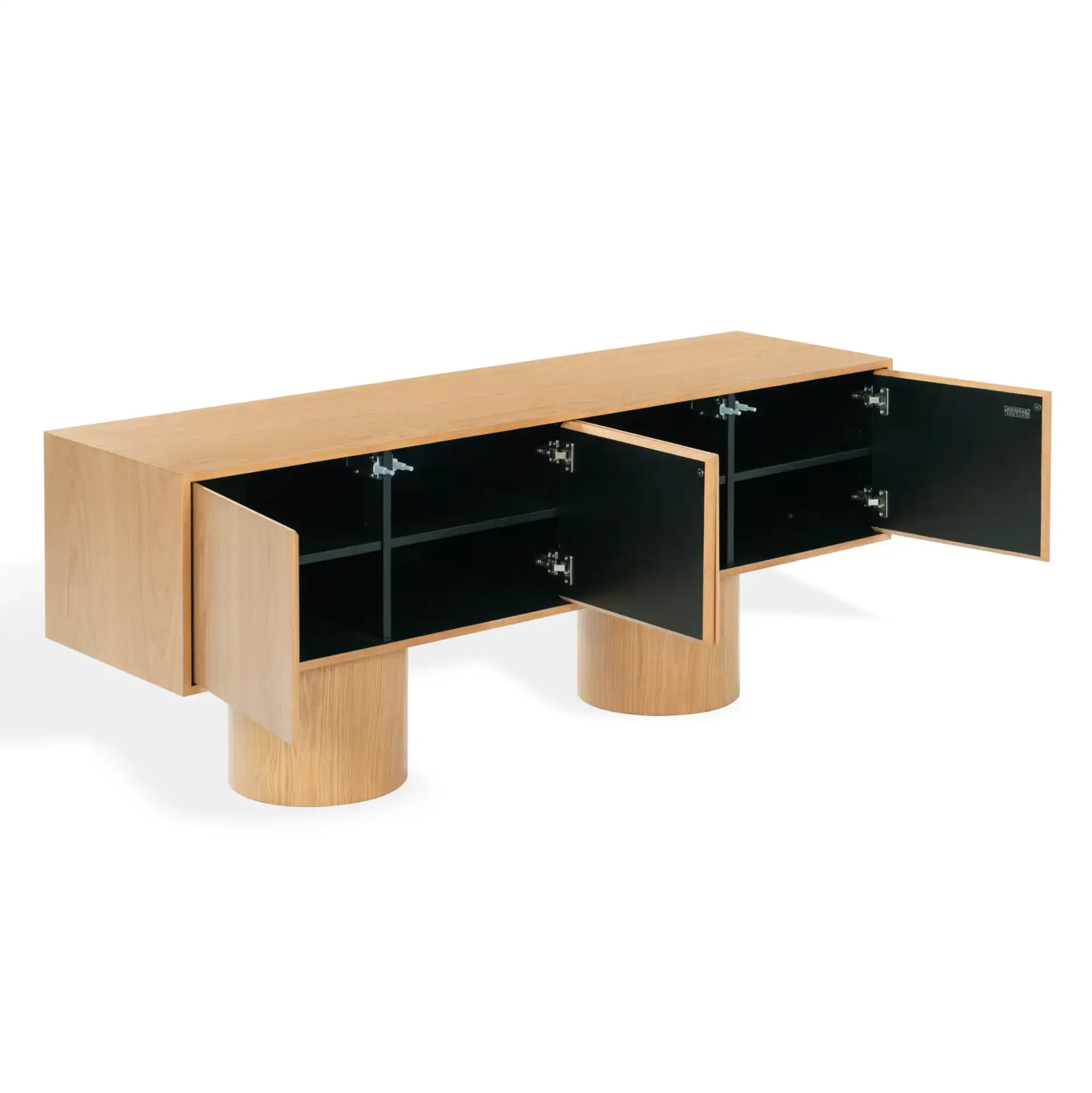 Alberti Wood Sideboard in Natural, detail view