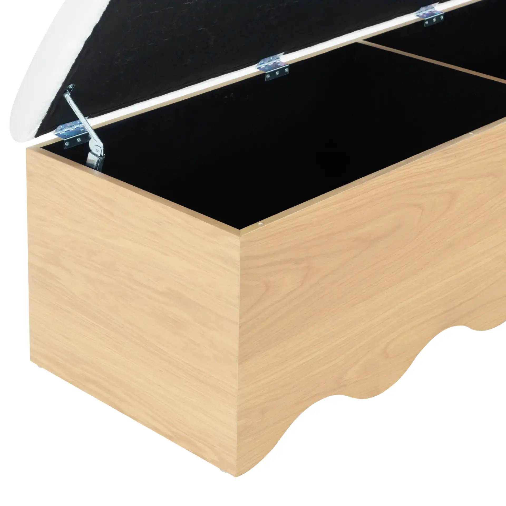 Roseandrea Storage Bench in Natural / White in a styled room