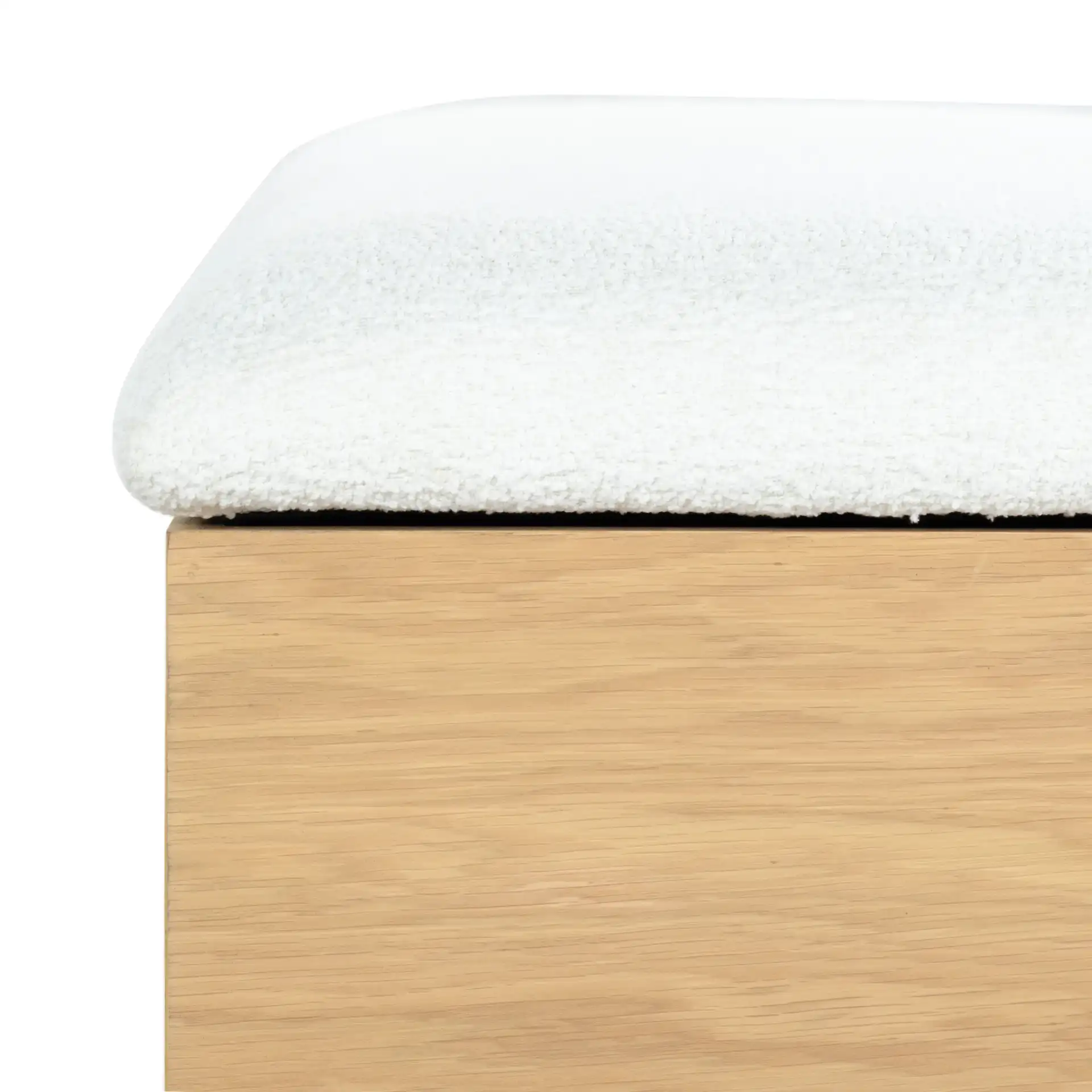 Roseandrea Storage Bench in Natural / White in a styled room