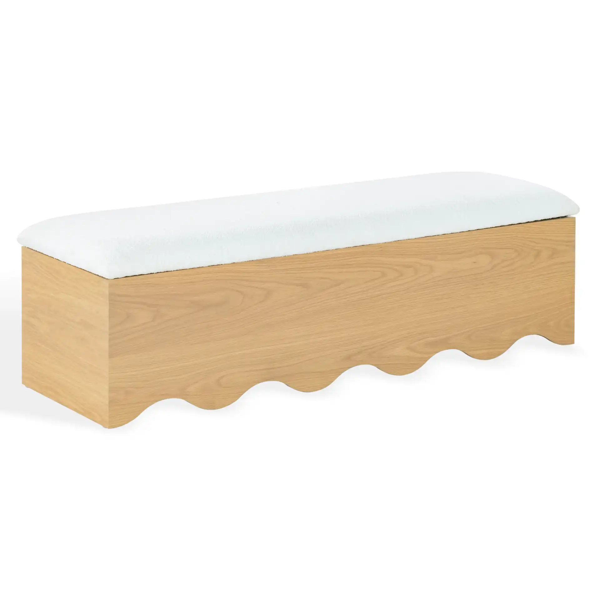 Roseandrea Storage Bench in Natural / White