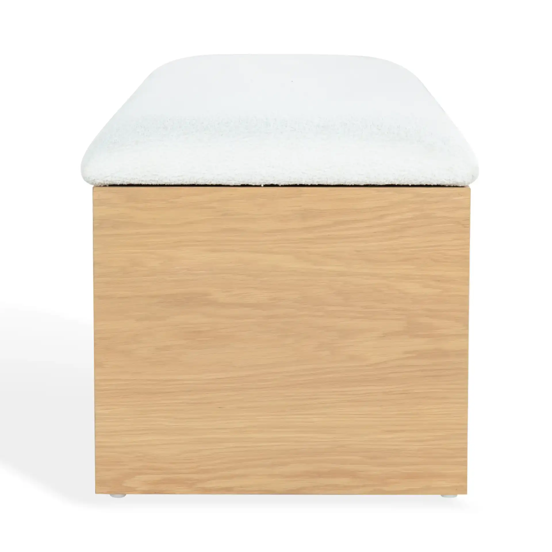 Roseandrea Storage Bench in Natural / White, detail view