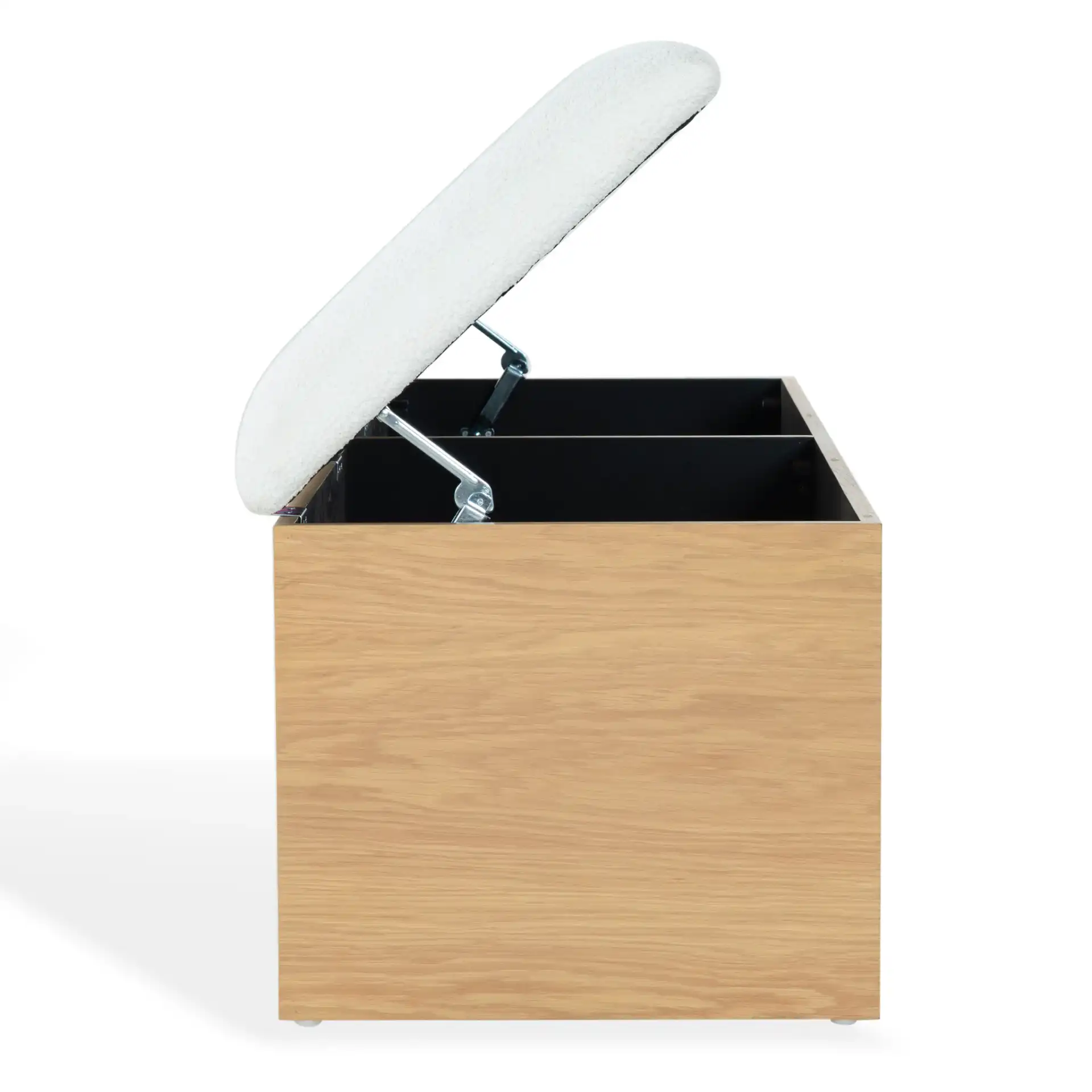 Roseandrea Storage Bench in Natural / White, detail view