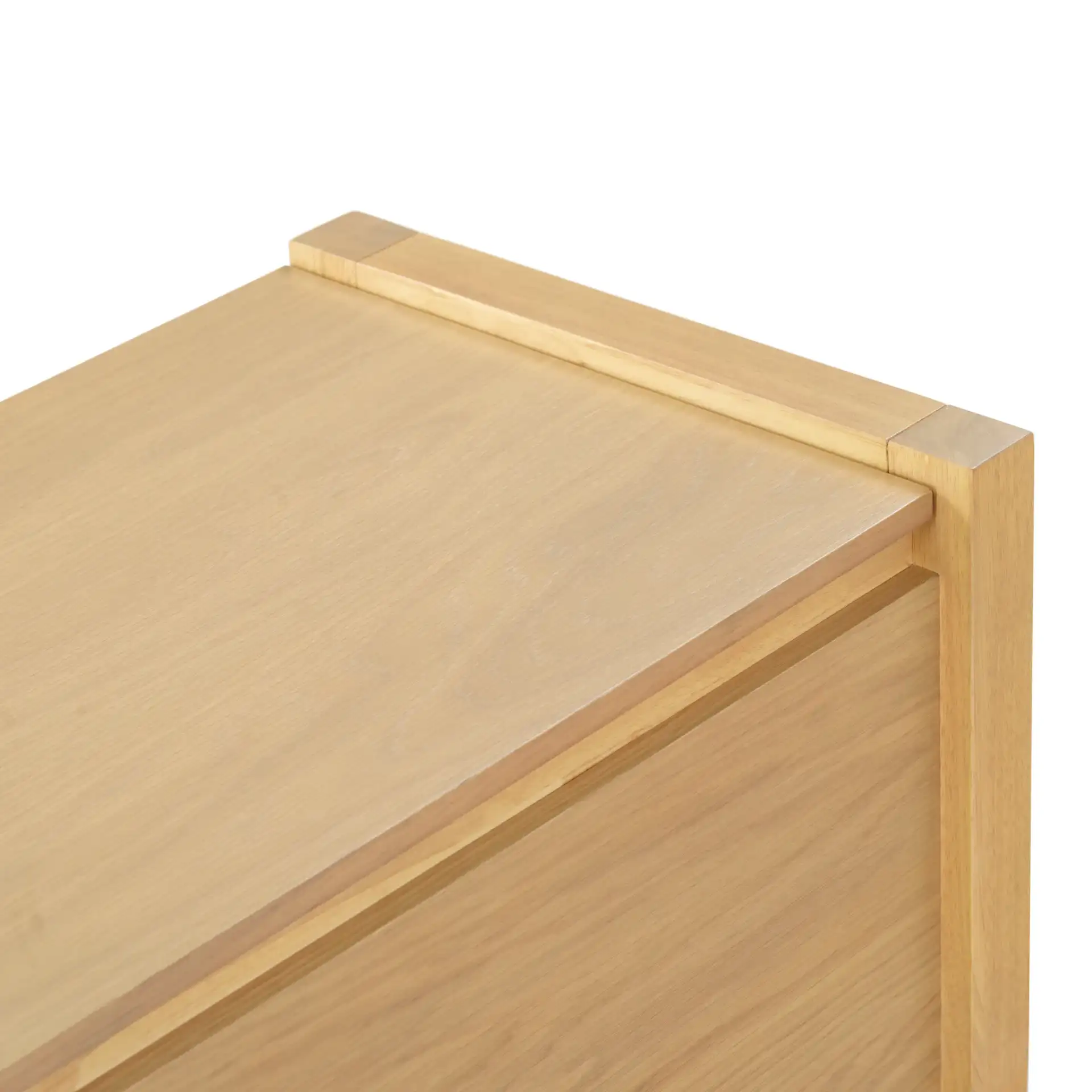 Tyrell Wood Storage Bench in Natural in a styled room