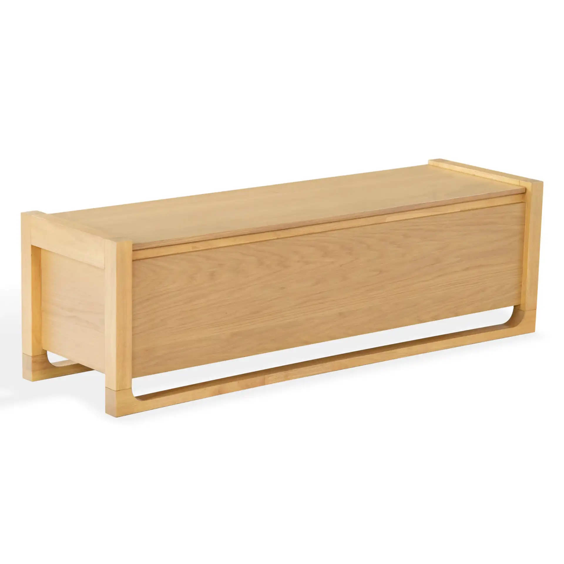 Tyrell Wood Storage Bench in Natural