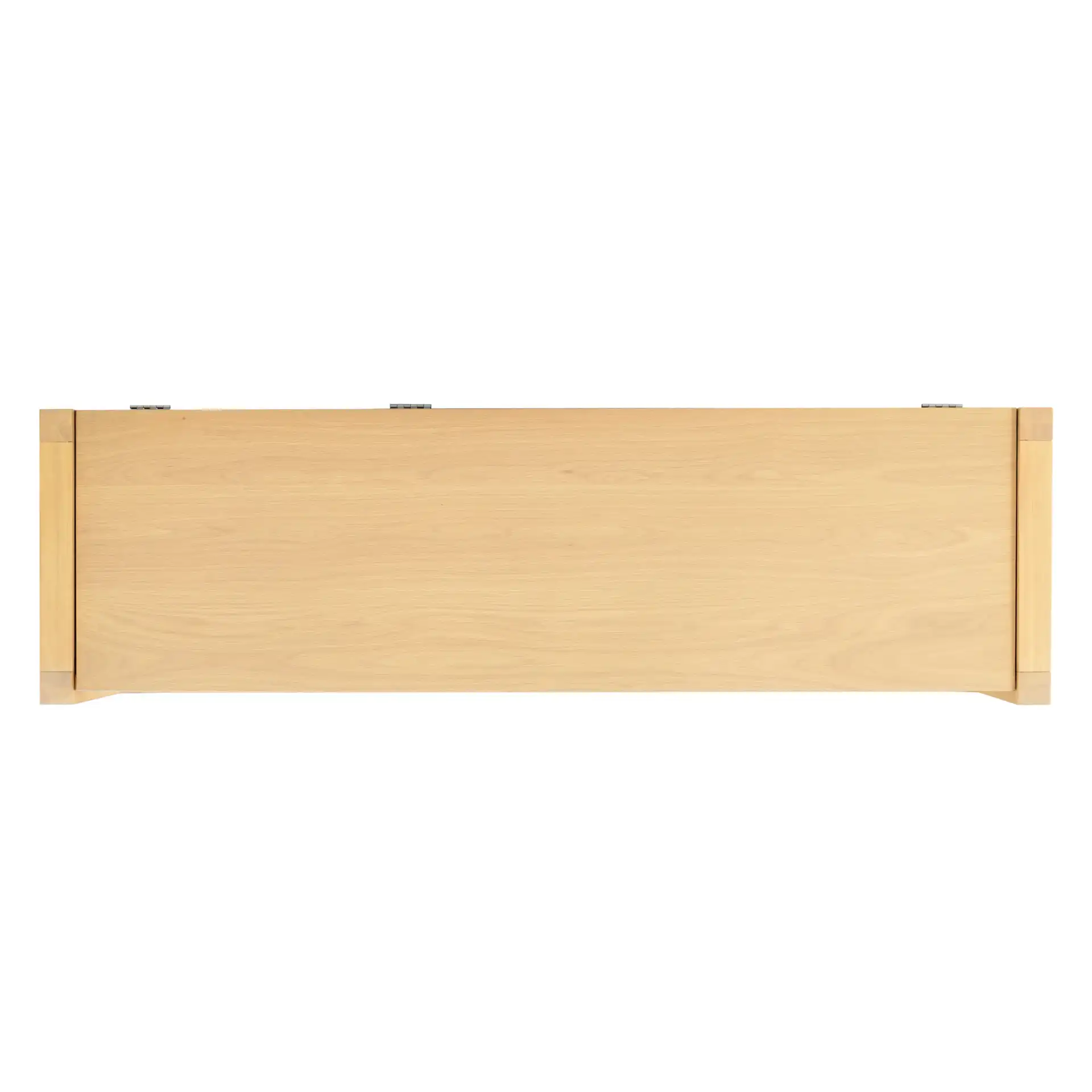 Tyrell Wood Storage Bench in Natural, detail view