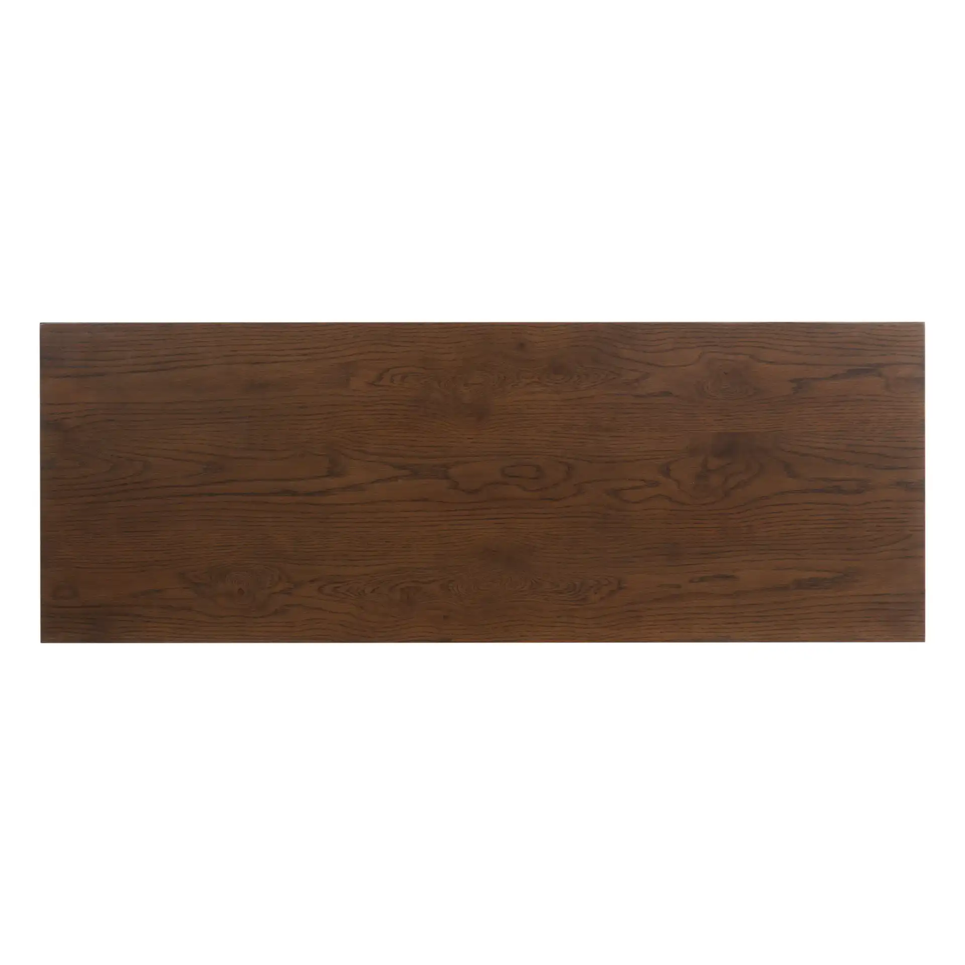Zuzu Wood Storage Bench in Walnut, detail view