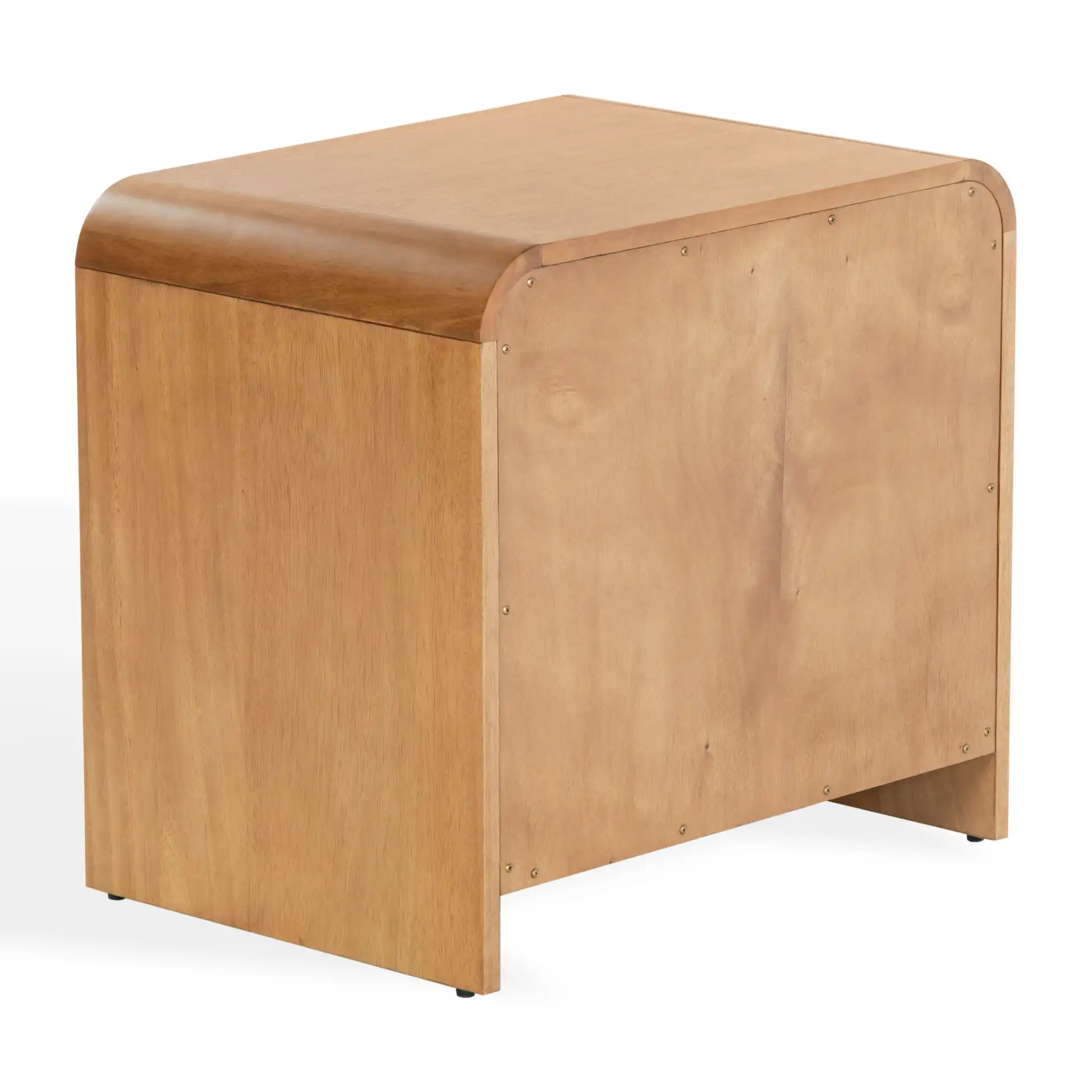 Vitale Reeded Wood Nightstand in Natural, detail view