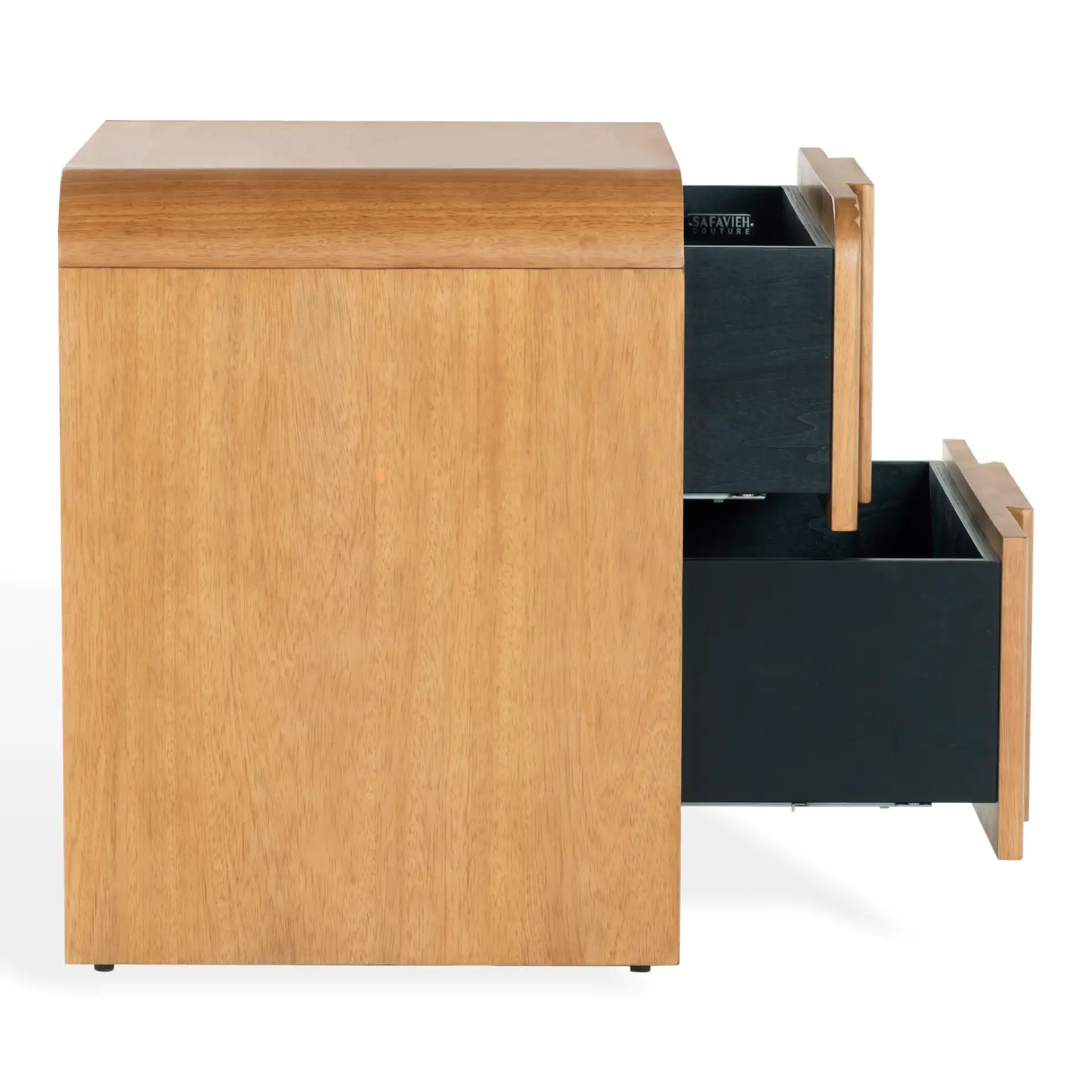 Vitale Reeded Wood Nightstand in Natural, detail view